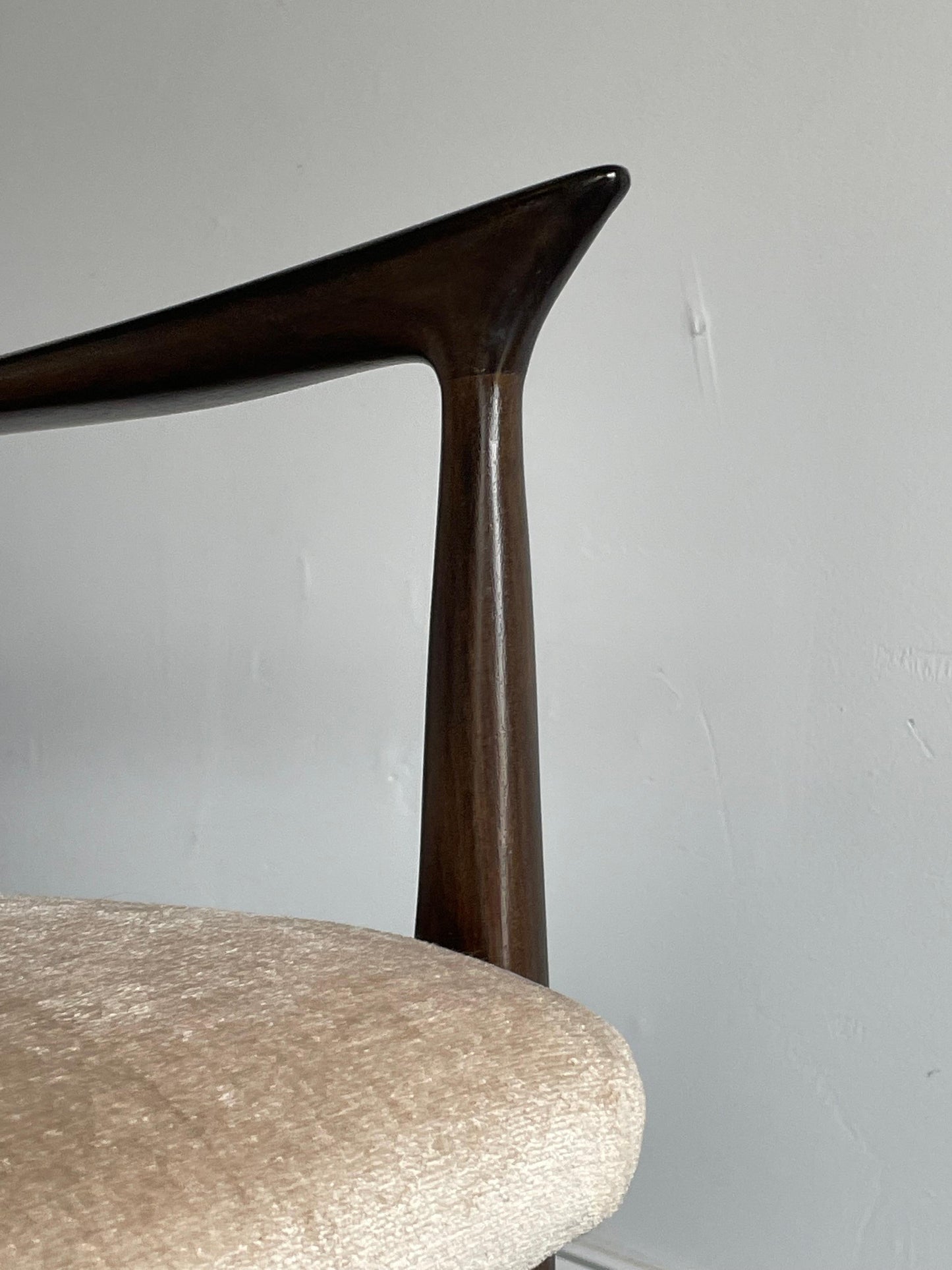 Frisman Vintage Ib Kofod Larsen Sculptural Lounge Chairs