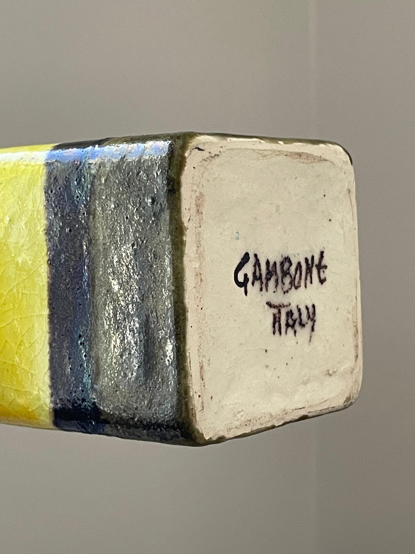 Frisman Vintage Bruno Gambone Glazed Ceramic Vase, Italy
