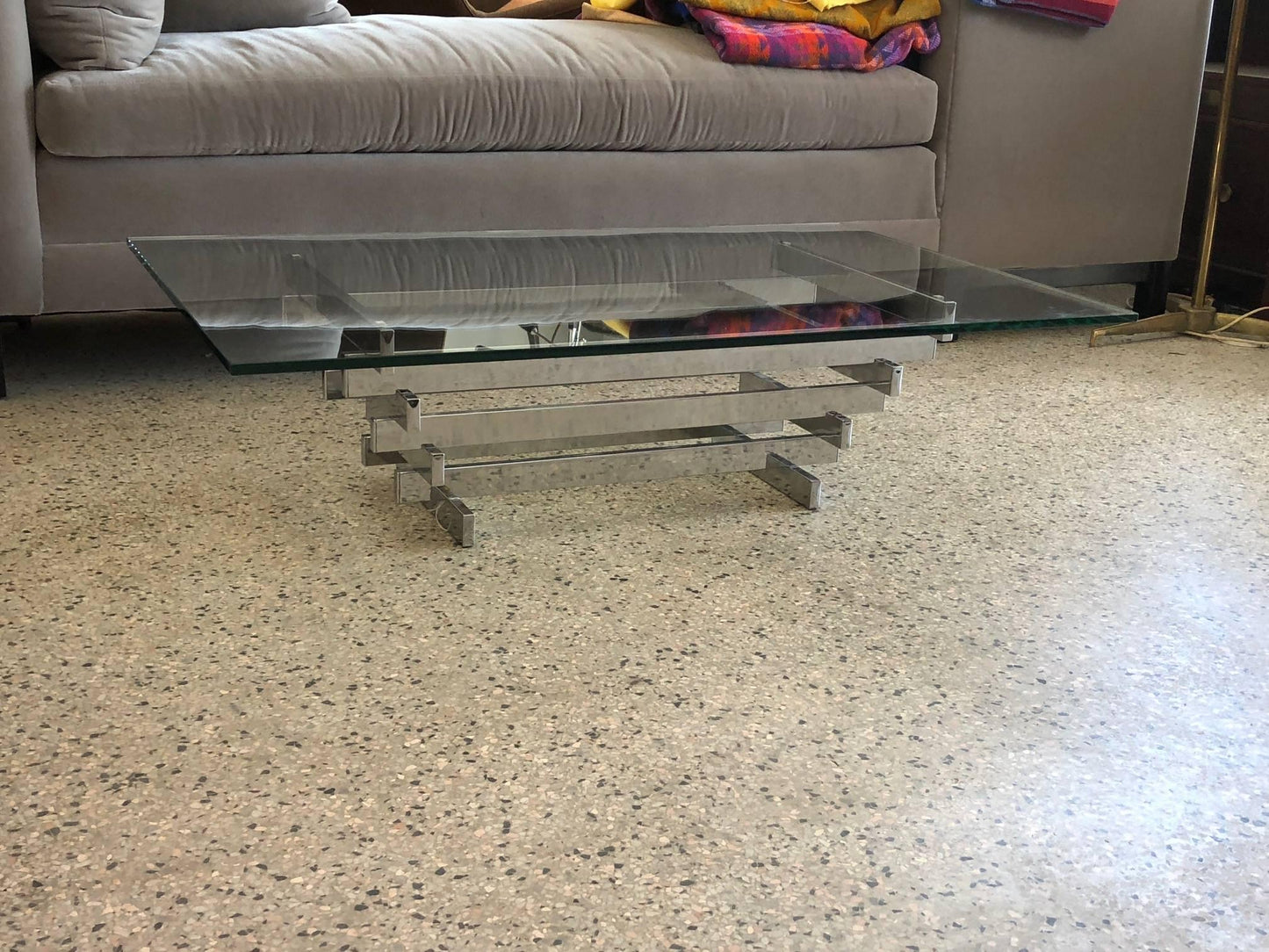 Frisman Vintage David Hicks Stacked "Sculpture" Table, circa 1960s