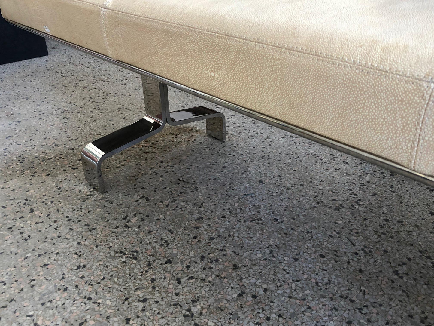 Frisman Vintage Heavy Stainless Steel Bench by Decca