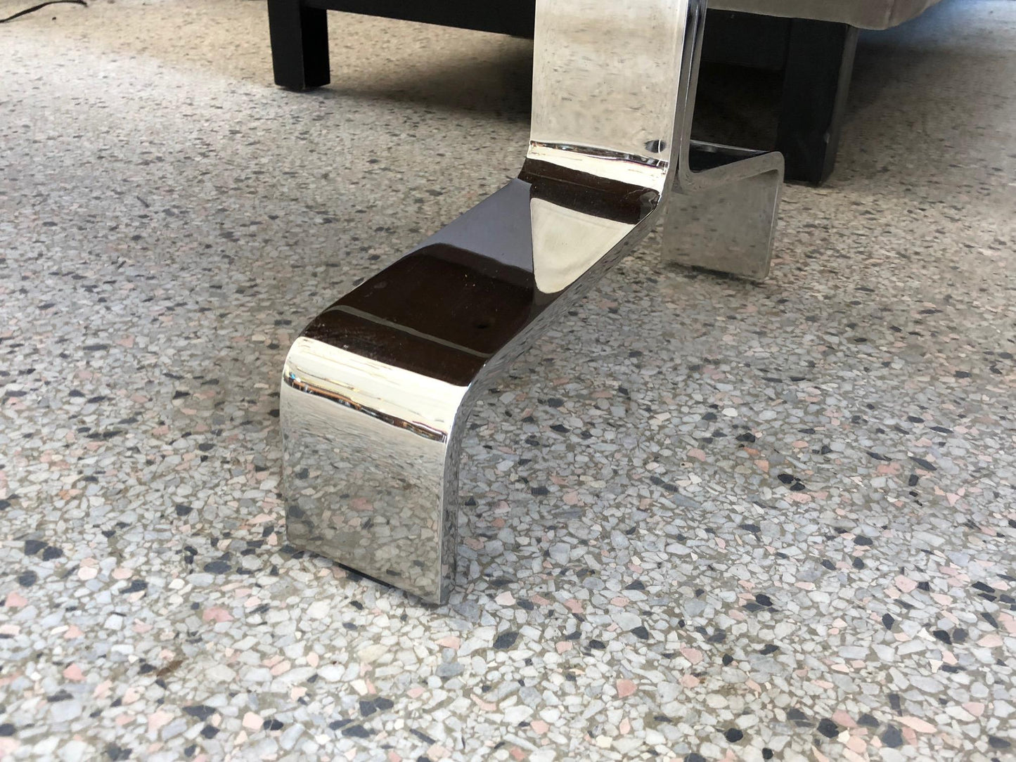Frisman Vintage Heavy Stainless Steel Bench by Decca
