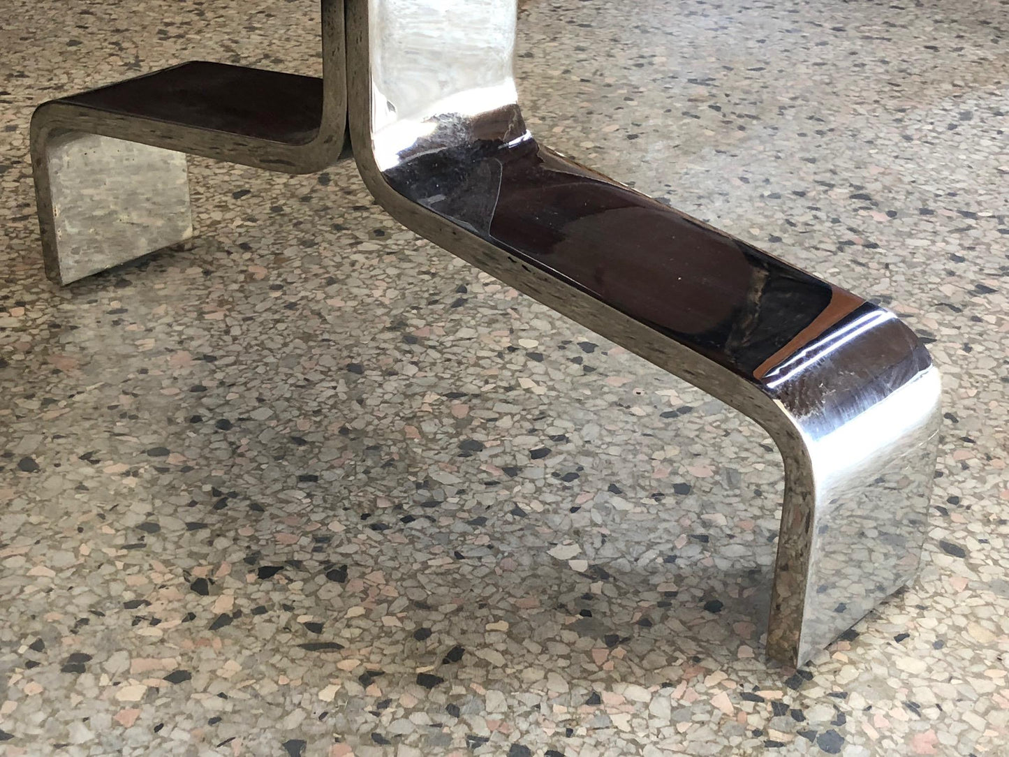 Frisman Vintage Heavy Stainless Steel Bench by Decca