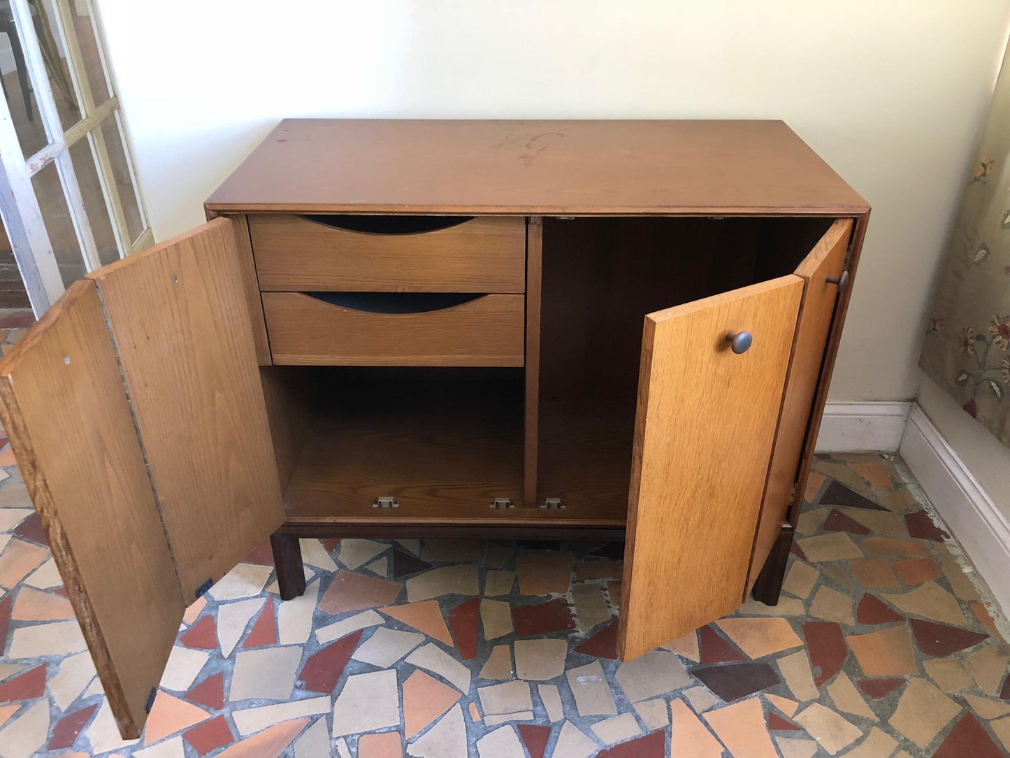 Frisman Vintage Unusual Dunbar Chest with Bifold Doors