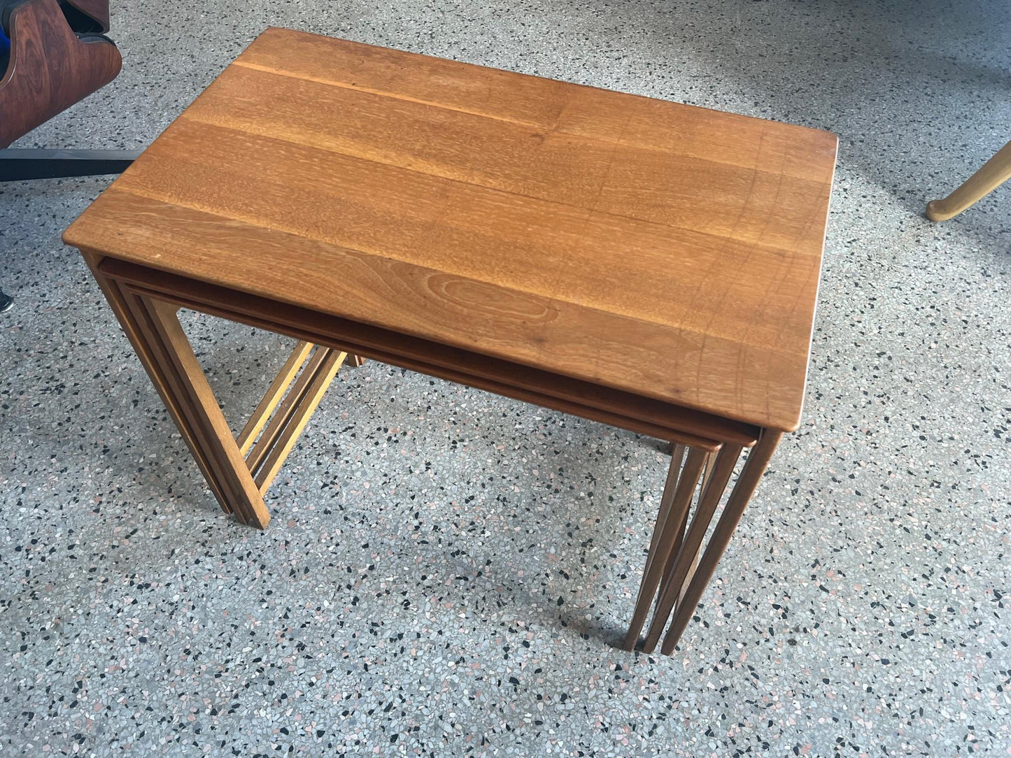 Frisman Vintage Dunbar Nesting Tables in Sap Walnut