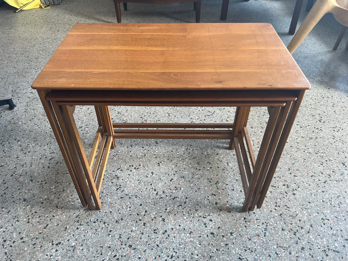 Frisman Vintage Dunbar Nesting Tables in Sap Walnut