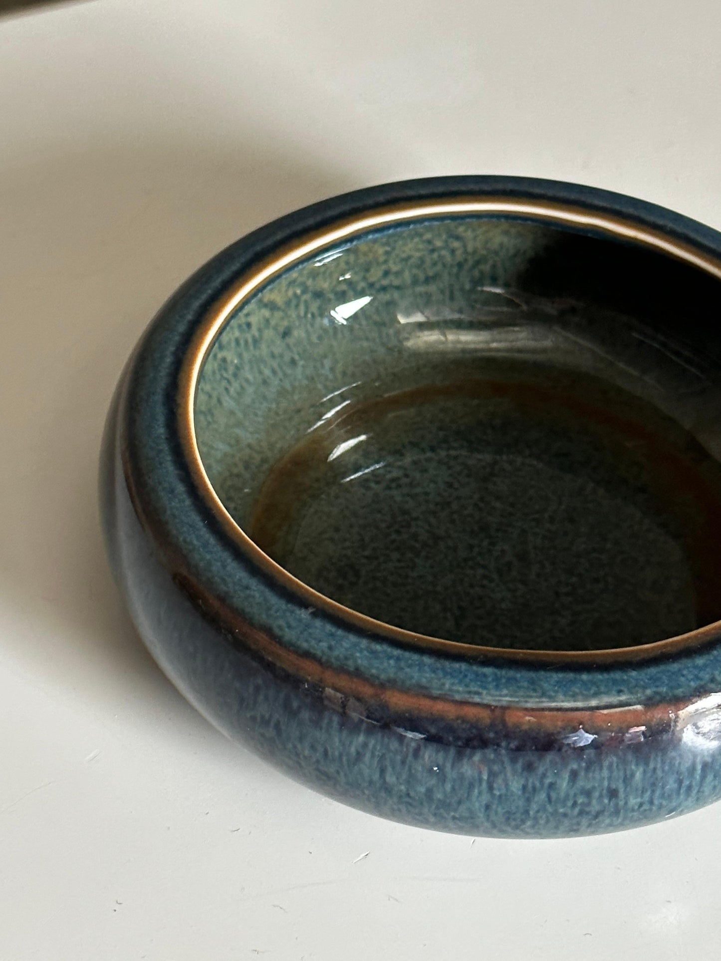 Frisman Vintage Carl Harry Stålhane for Rörstrand Blue Stoneware Bowl, 1950s