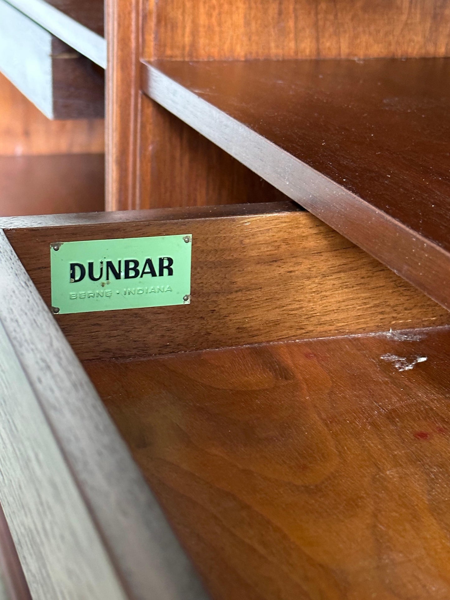Frisman Vintage Edward Wormley for Dunbar Bookcases With Floating Drawers- a Pair