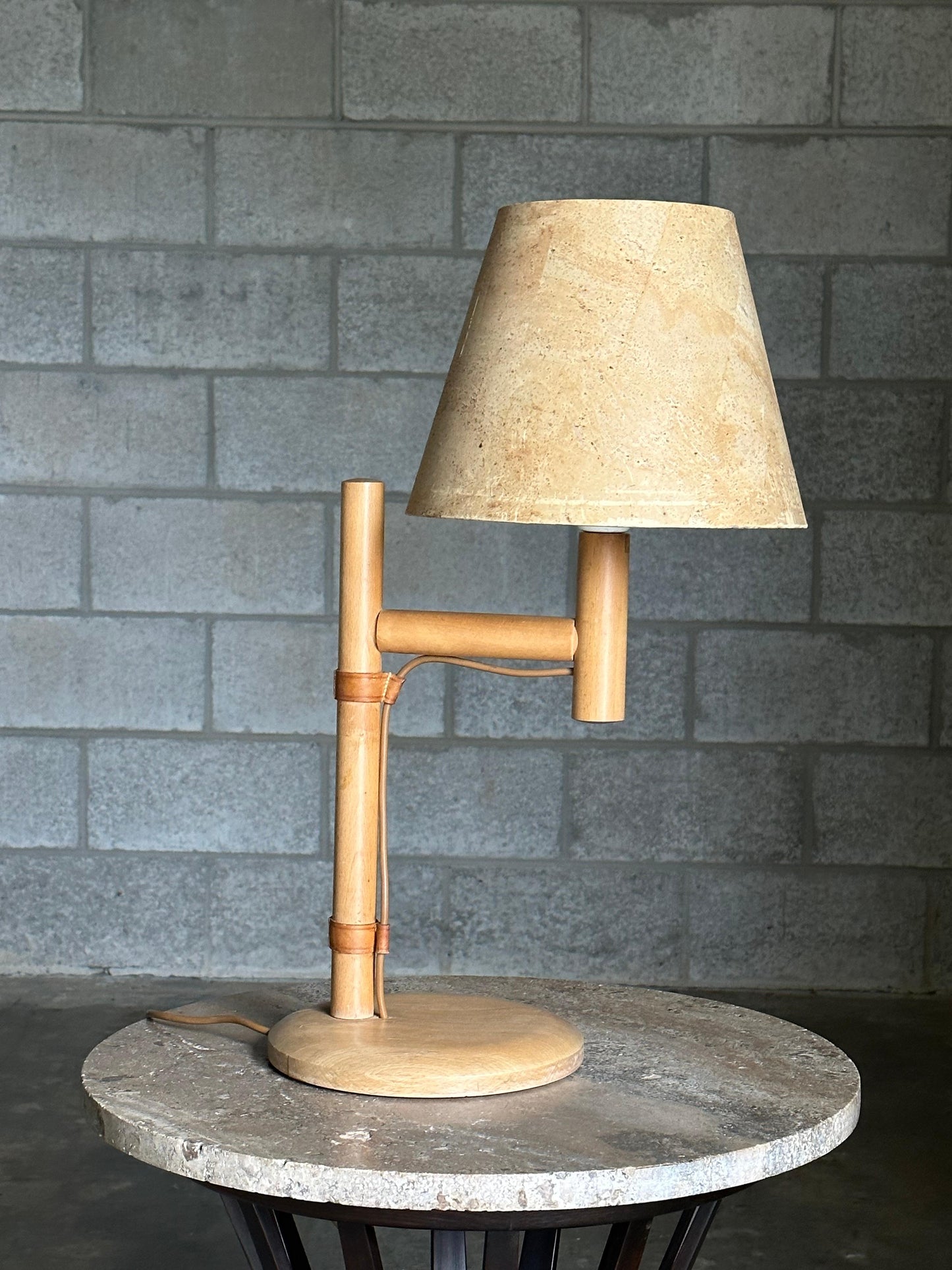 Frisman Vintage Bergboms Organic Table Lamp With Cork Shade, Sweden