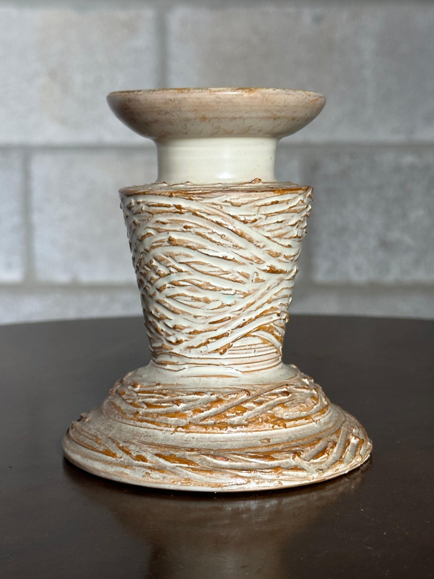 Frisman Vintage Andersson & Johansson Stoneware Candleholder for Höganäs, Sweden