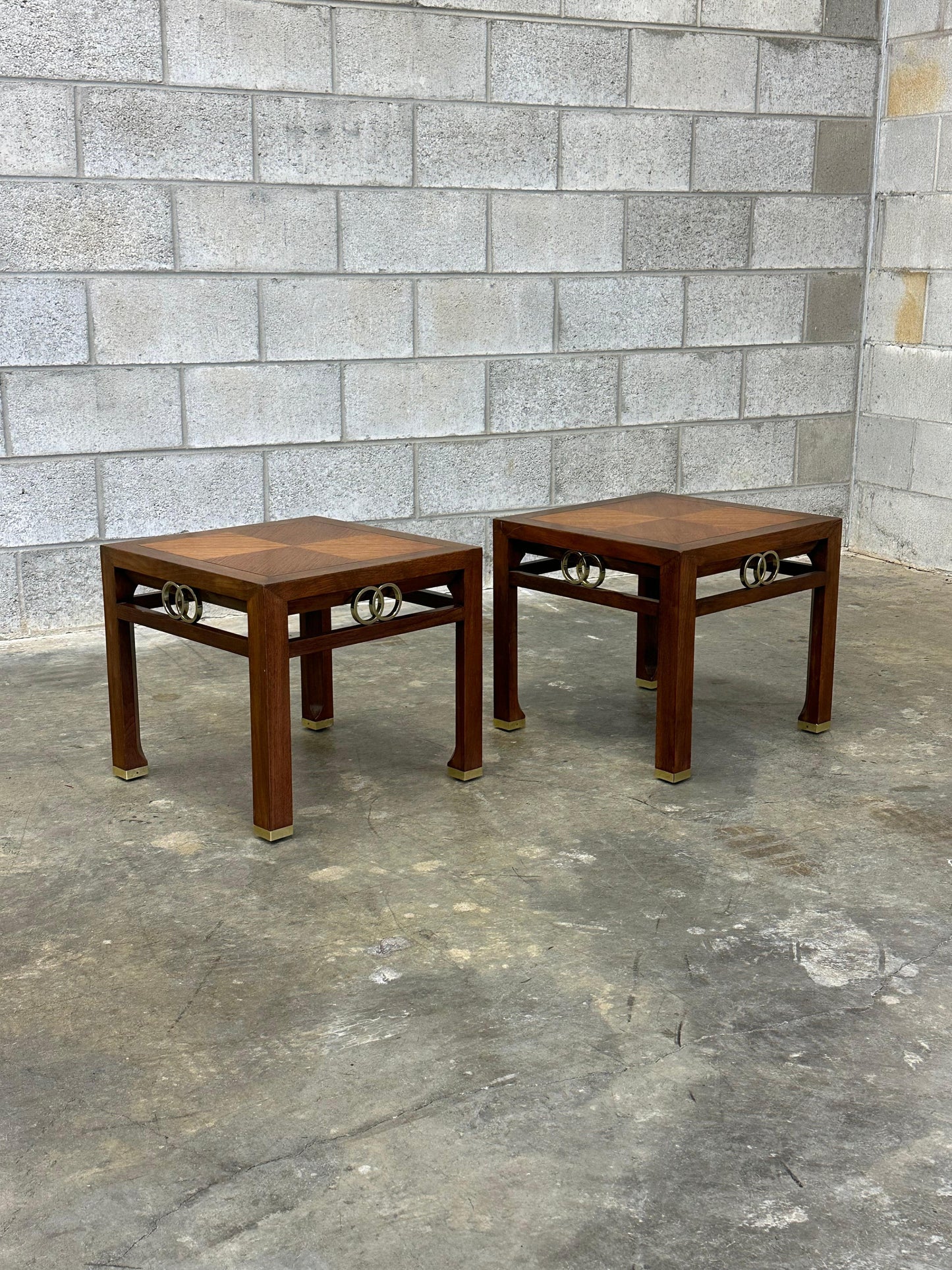 Frisman Vintage Michael Taylor for Baker "Far East" Collection Tables- A Pair