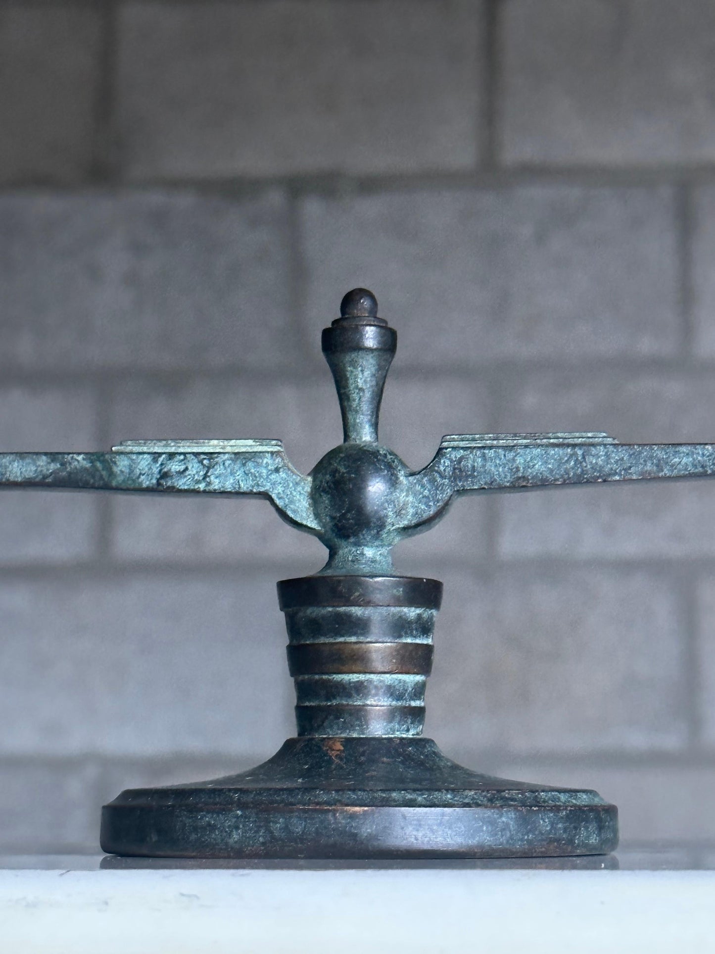 Frisman Vintage Bronze Candelabras by Nils Johan for äkta Brons Svensk Vara, a Pair
