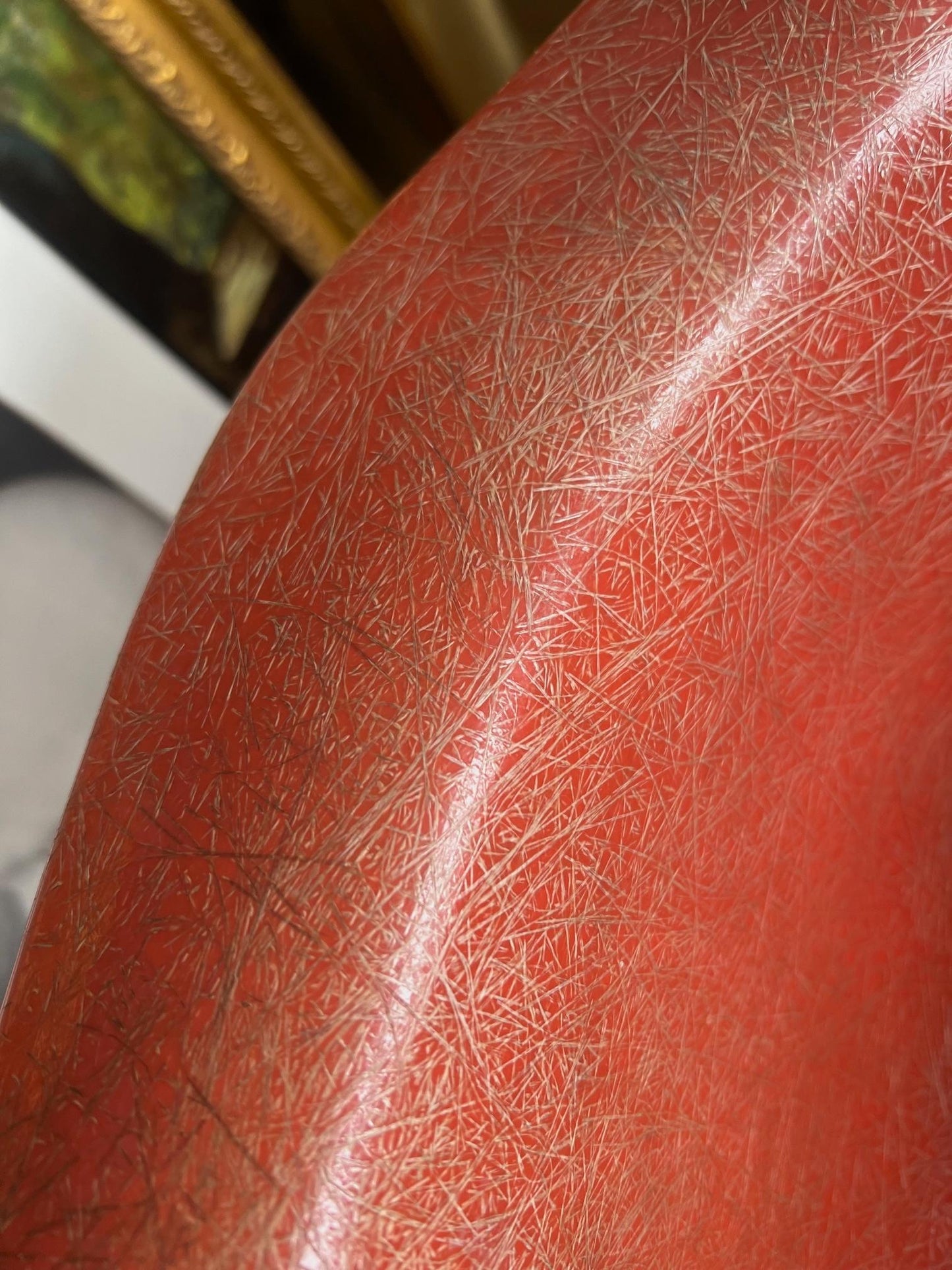 Frisman Vintage Vintage Charles Eames "PAW Chair" Swivel Fiber Glass Shell Dowel Leg 1950's