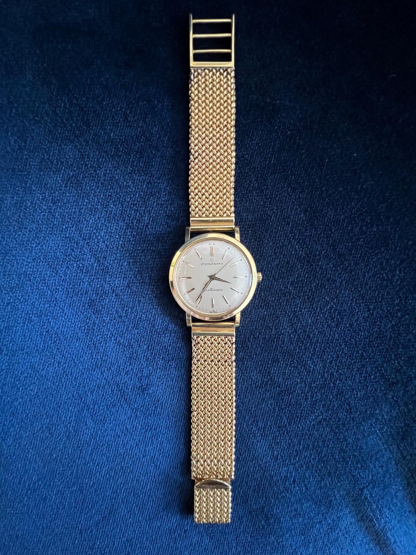 Frisman Vintage Eterna Eternamatic Centenaire Vintage 1950's 18K Yellow Gold Mens Watch