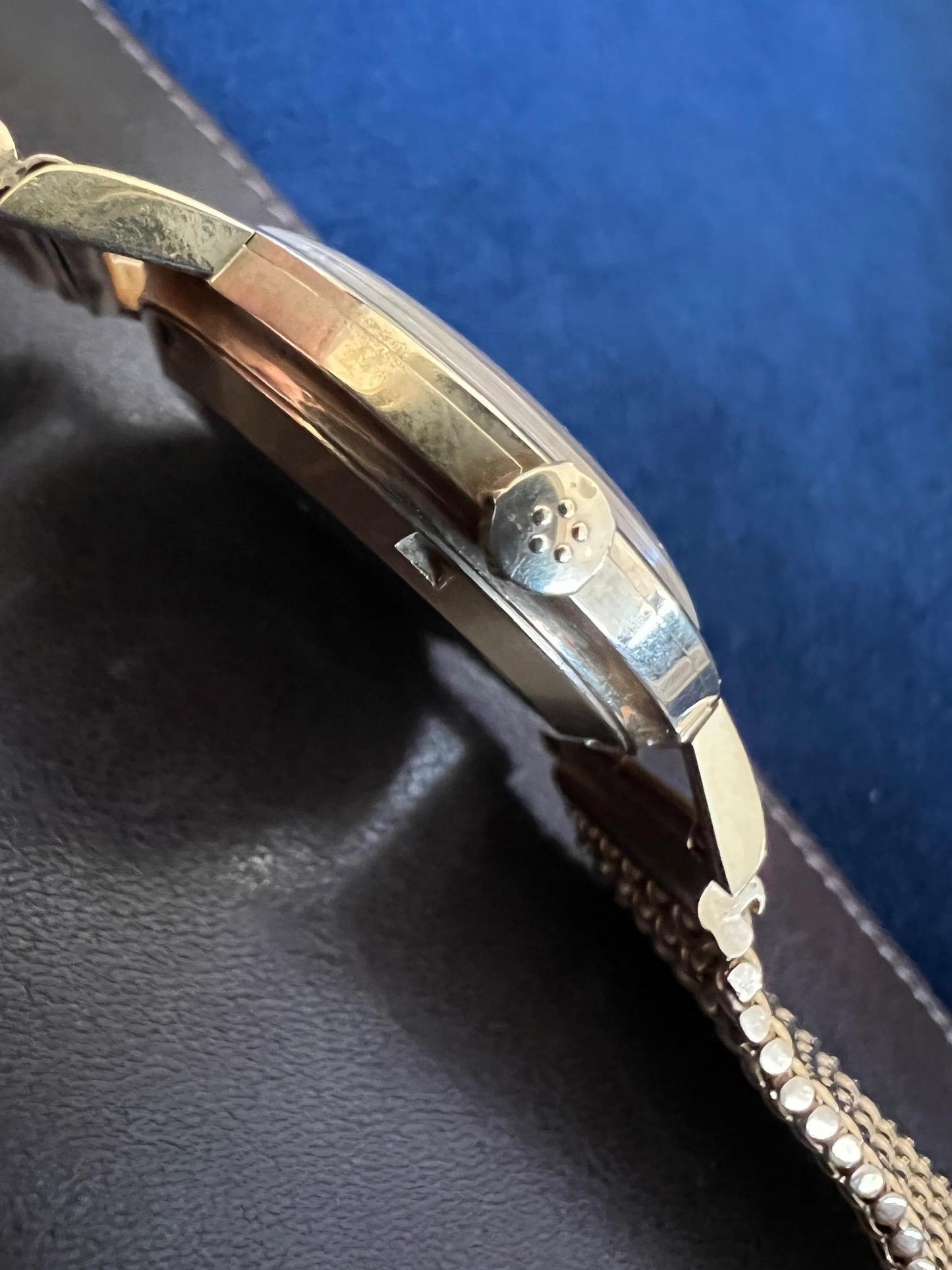 Frisman Vintage Eterna Eternamatic Centenaire Vintage 1950's 18K Yellow Gold Mens Watch