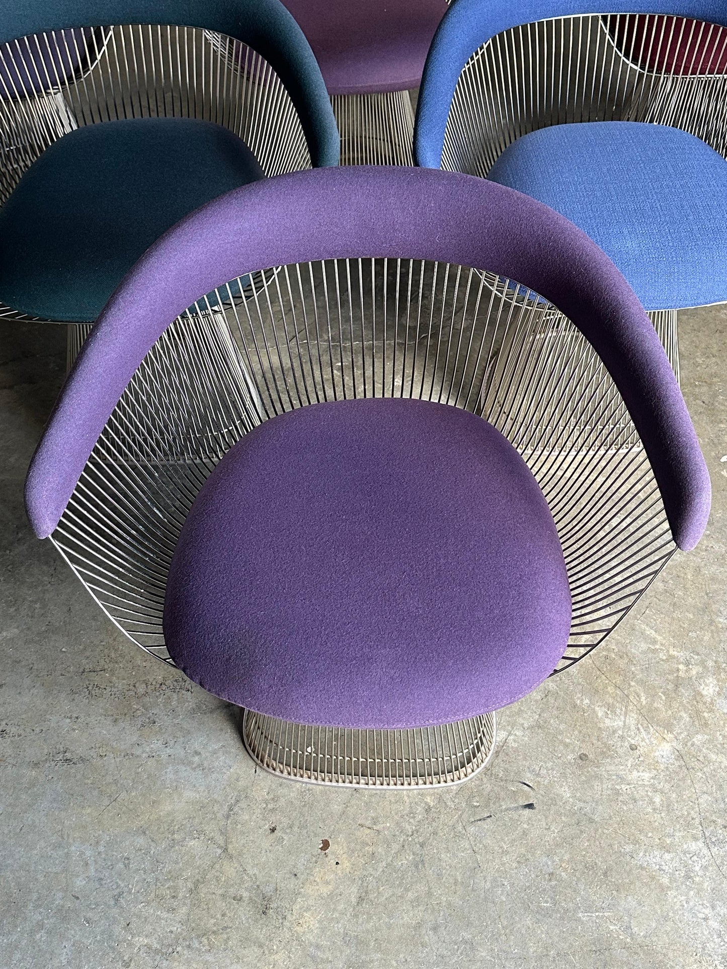 Frisman Vintage Warren Platner Arm Chairs for Knoll- Set of 6