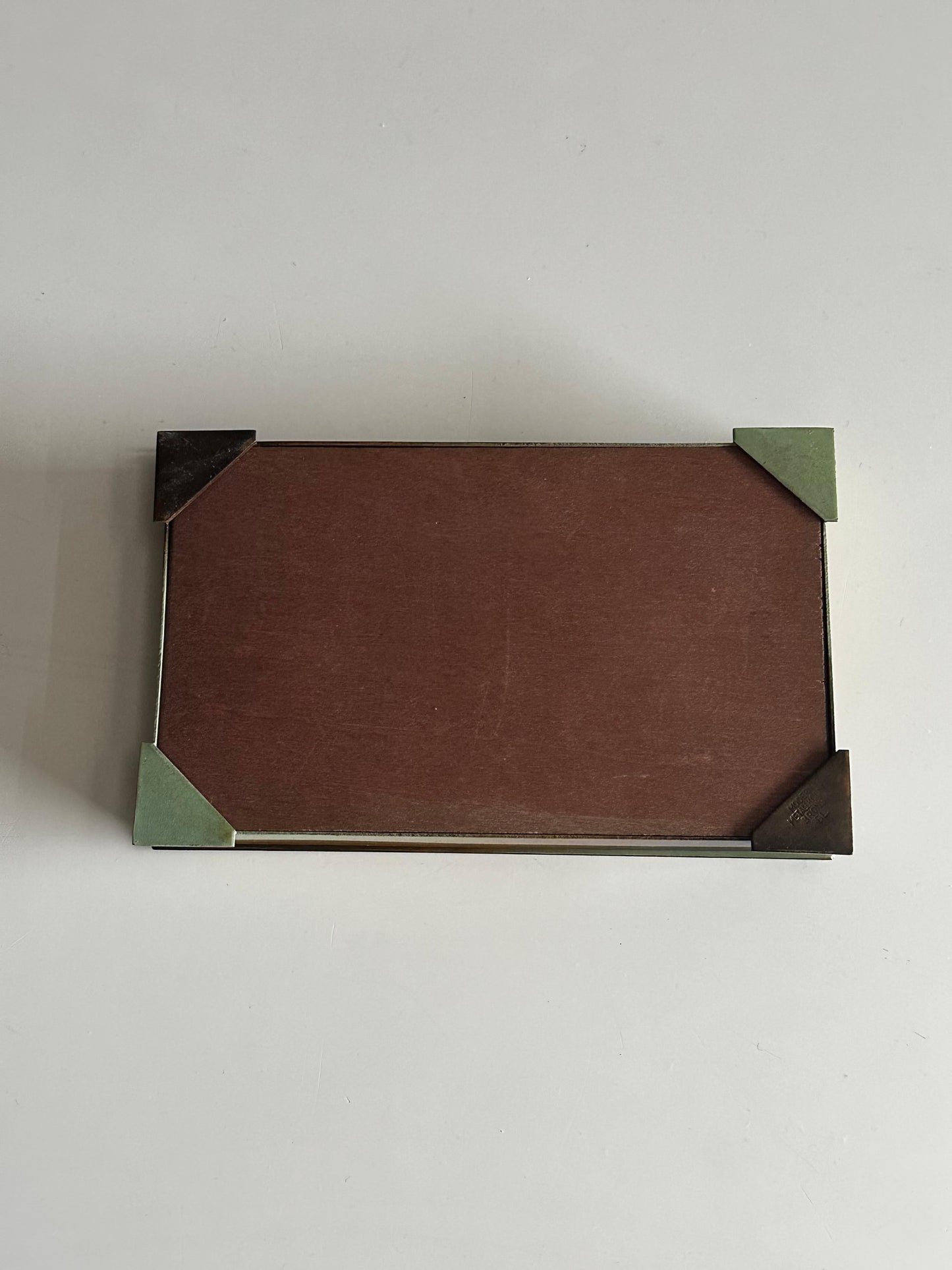 Frisman Vintage Swedish Lidded Box in Bronze & Wood by Bernhard Linder for Metallkonst 1950’s