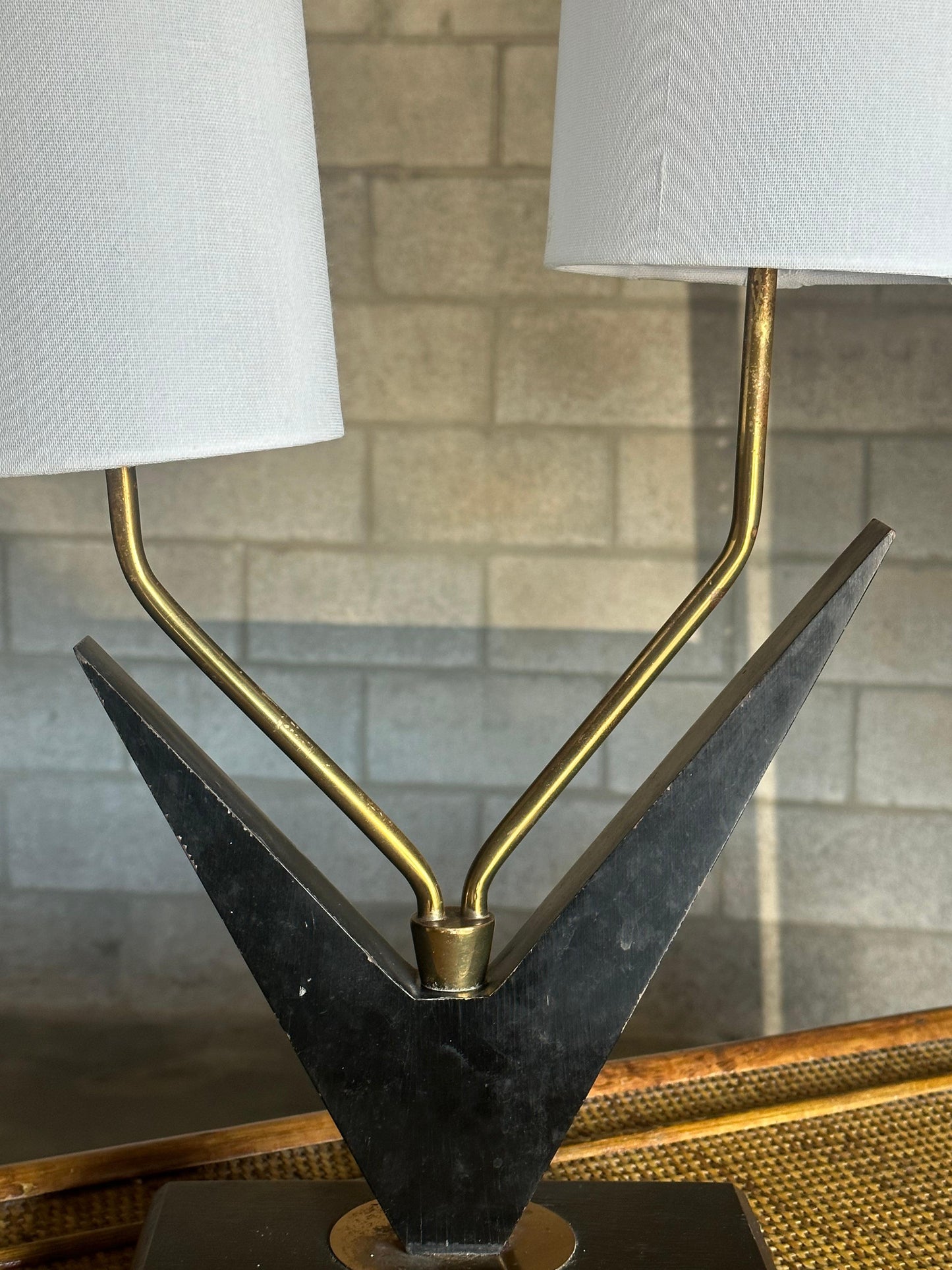 Frisman Vintage American Modernist Designer Boomerang Table Lamp