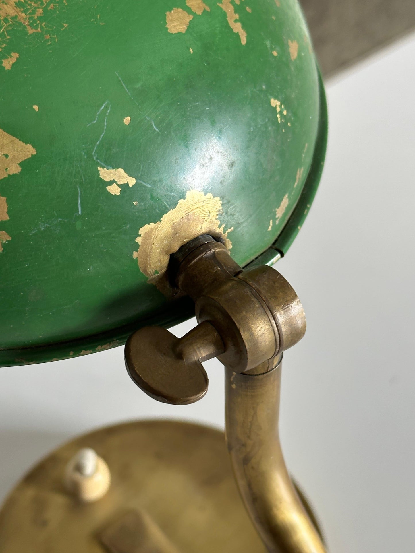 Frisman Vintage 1940s Swedish Modern Organic Wall/ Table Lamp by Asea, Brass and Paint