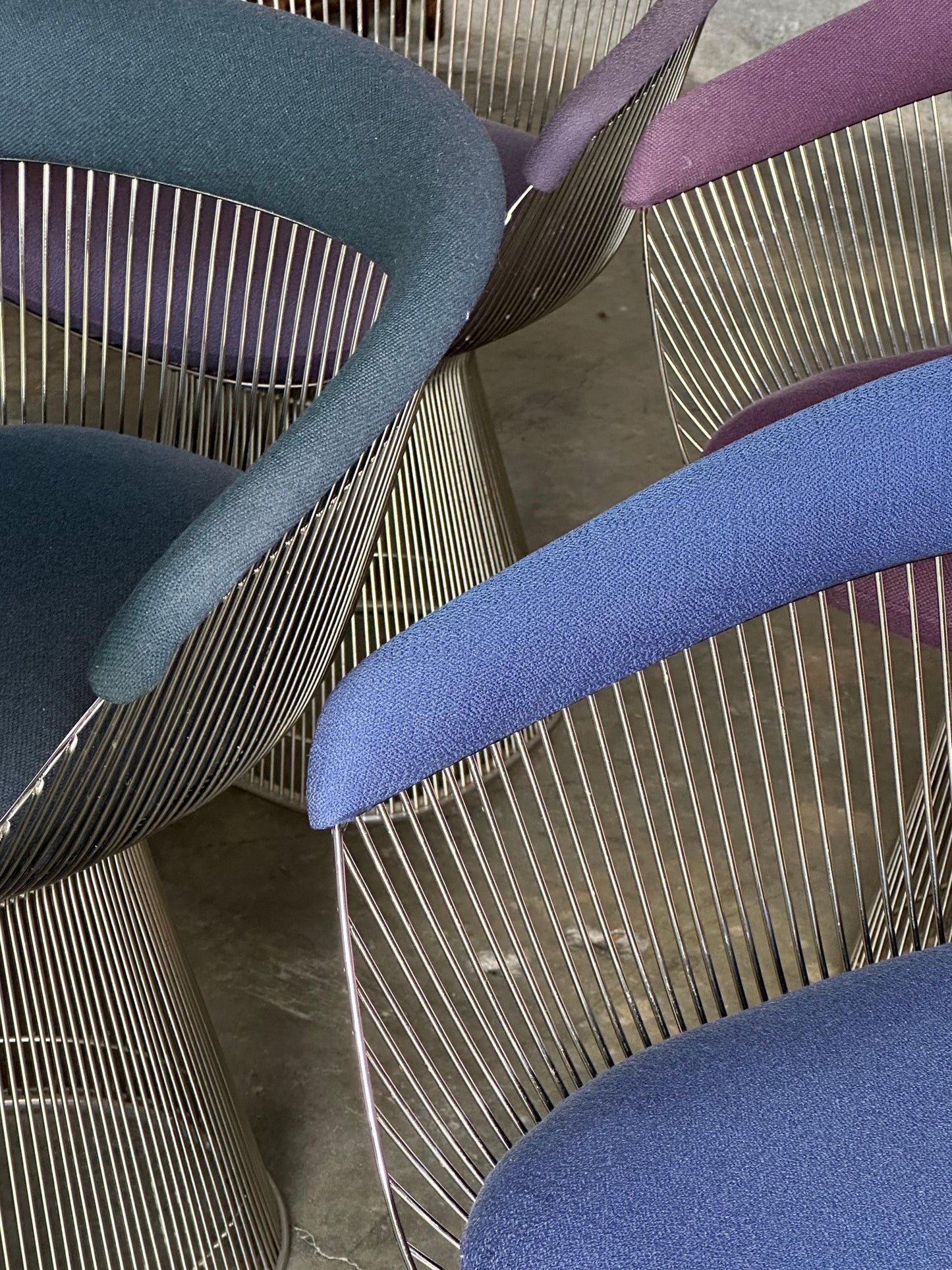 Frisman Vintage Warren Platner Arm Chairs for Knoll- Set of 6