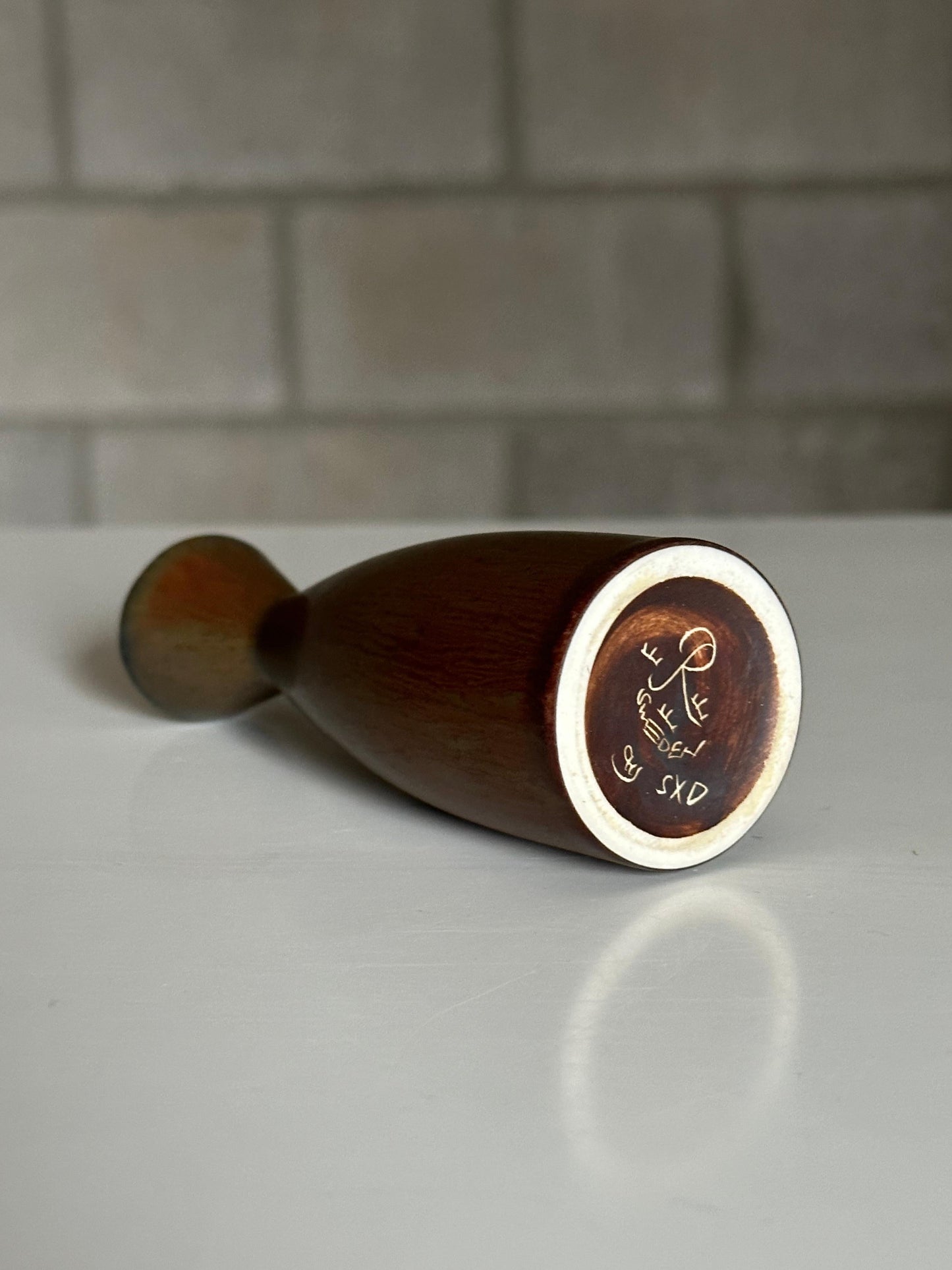 Frisman Vintage Carl-Harry Stålhane Small Stoneware Vase SXD for Rörstrand, 1950s