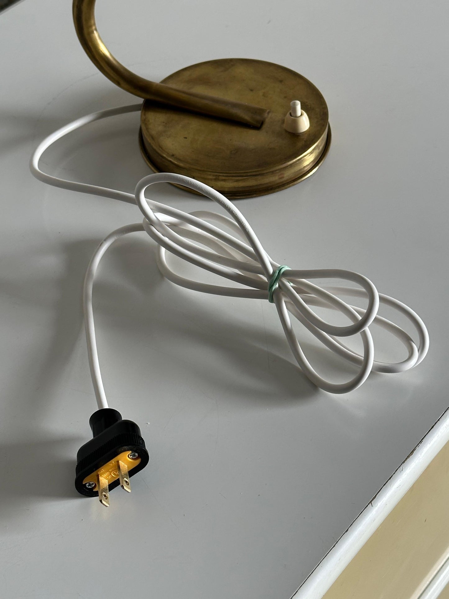 Frisman Vintage 1940s Swedish Modern Organic Wall/ Table Lamp by Asea, Brass and Paint
