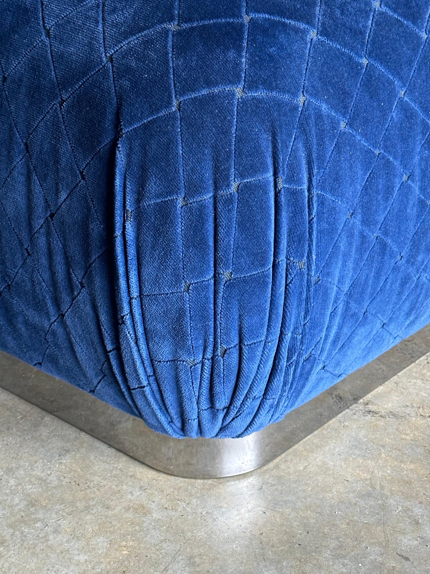 Frisman Vintage Pair of Weiman “Soufflé” Poufs/ Ottomans, Manner of Karl Springer