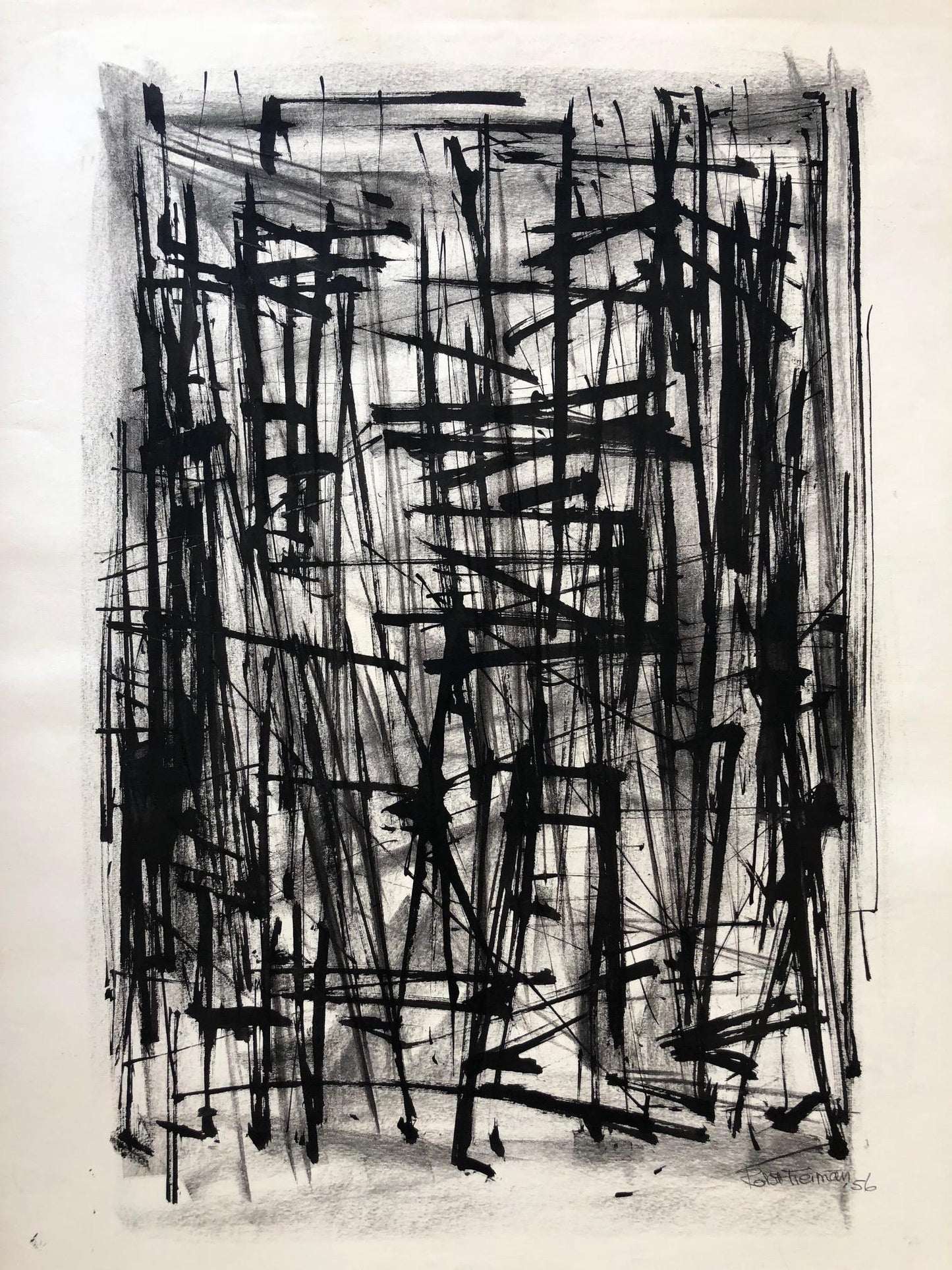 Frisman Vintage Robert Freiman Drawing, 1956