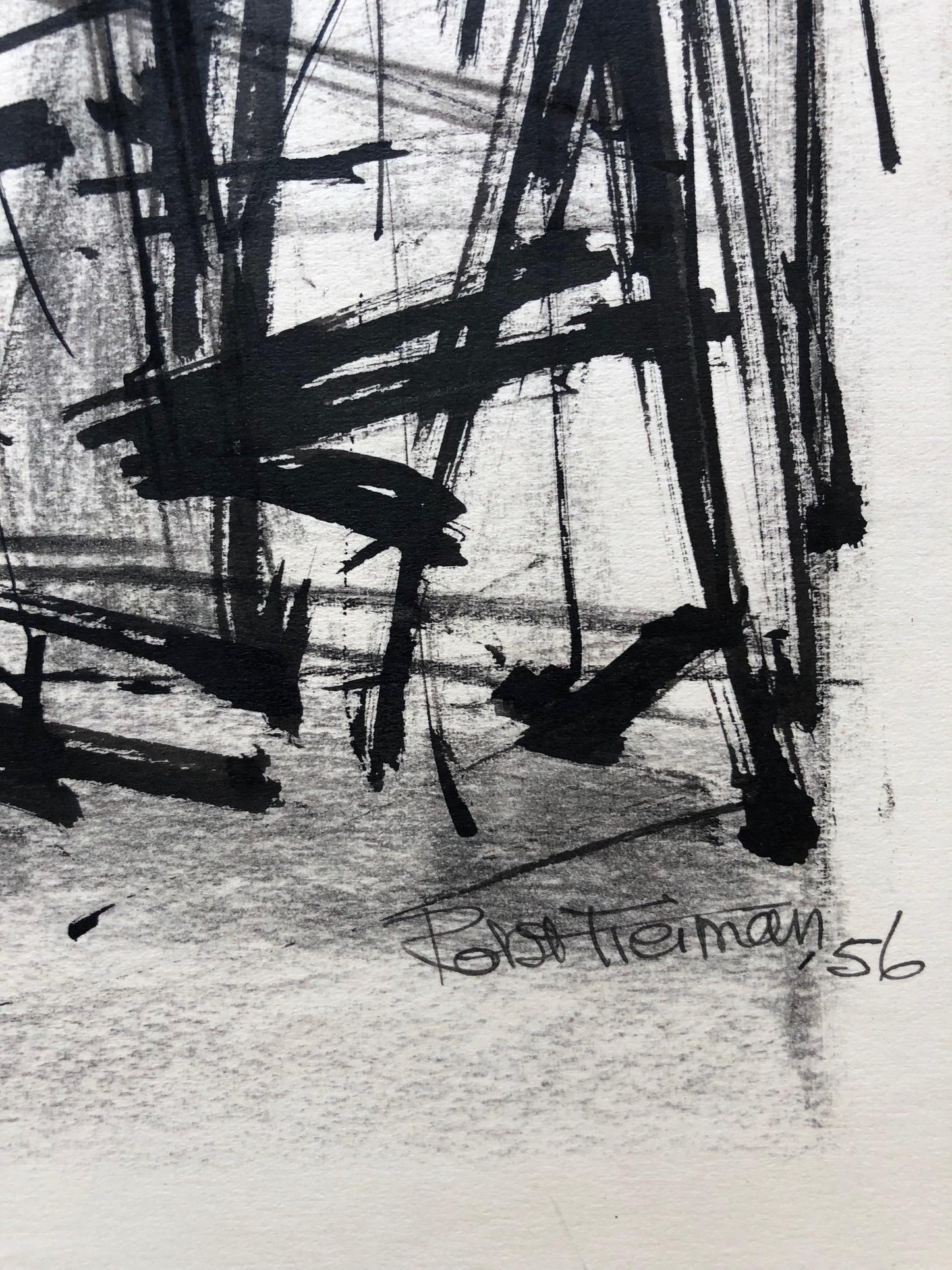 Frisman Vintage Robert Freiman Drawing, 1956