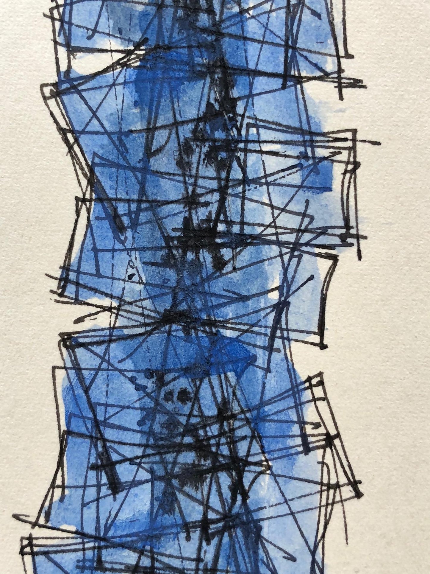 Frisman Vintage Robert Freiman Watercolor and Ink on Paper, 1956