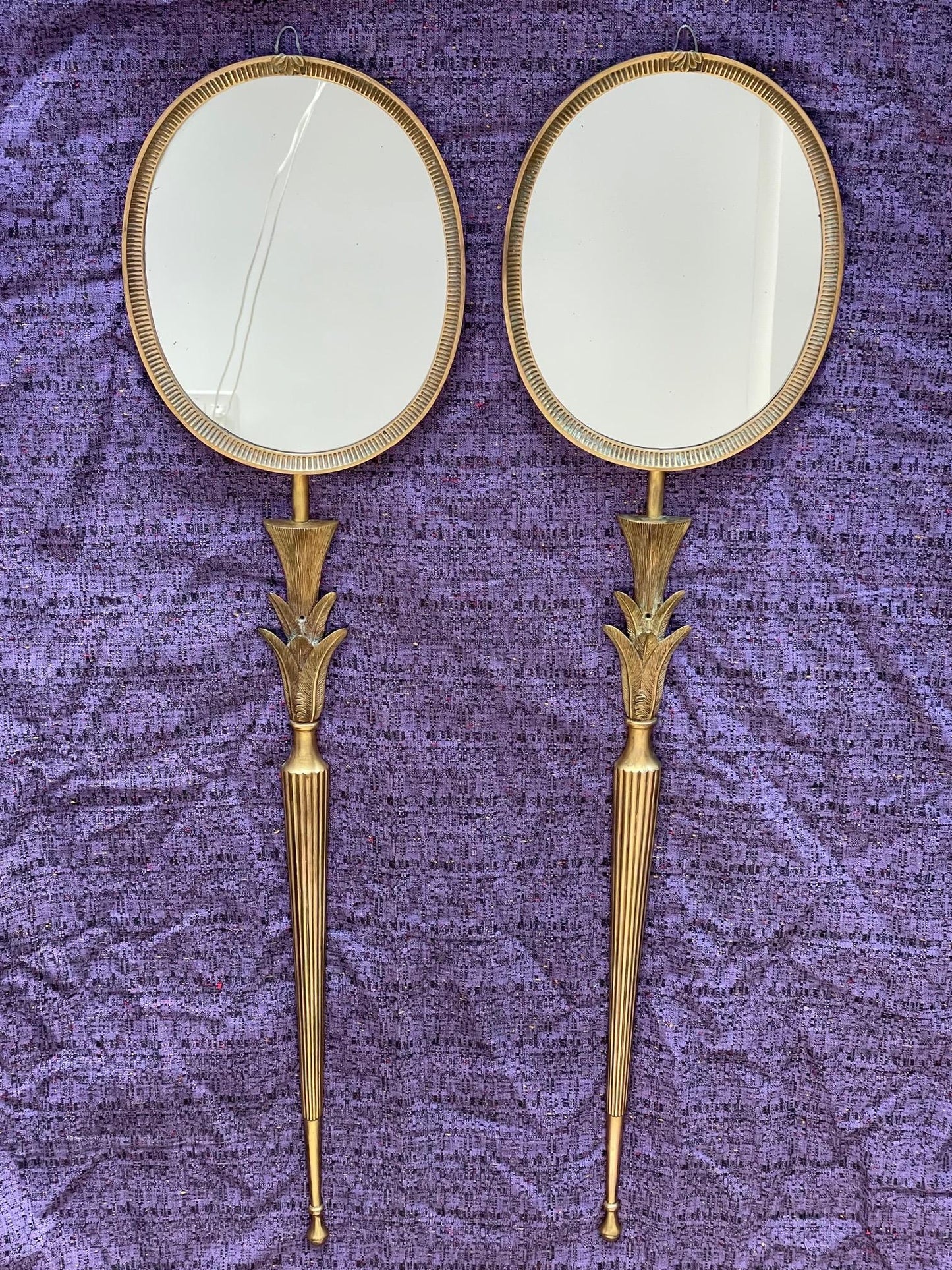 Frisman Vintage Pair of French Art Deco Mirrors/Sconces