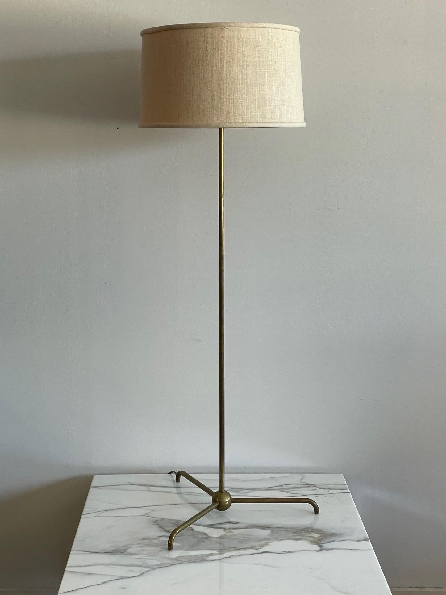 Frisman Vintage T.H.Robsjohn-Gibbings Brass Floor Lamp Hansen Lighting ca' 1950's
