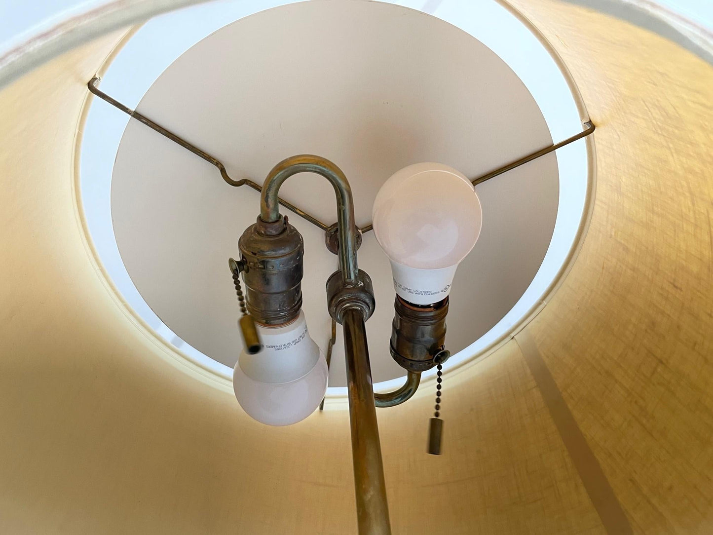 Frisman Vintage T.H.Robsjohn-Gibbings Brass Floor Lamp Hansen Lighting ca' 1950's