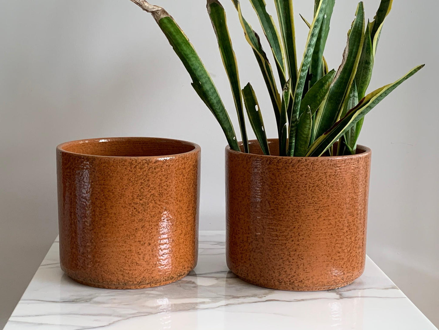 Frisman Vintage Great Pair of Midcentury Planters by Gainey Pottery