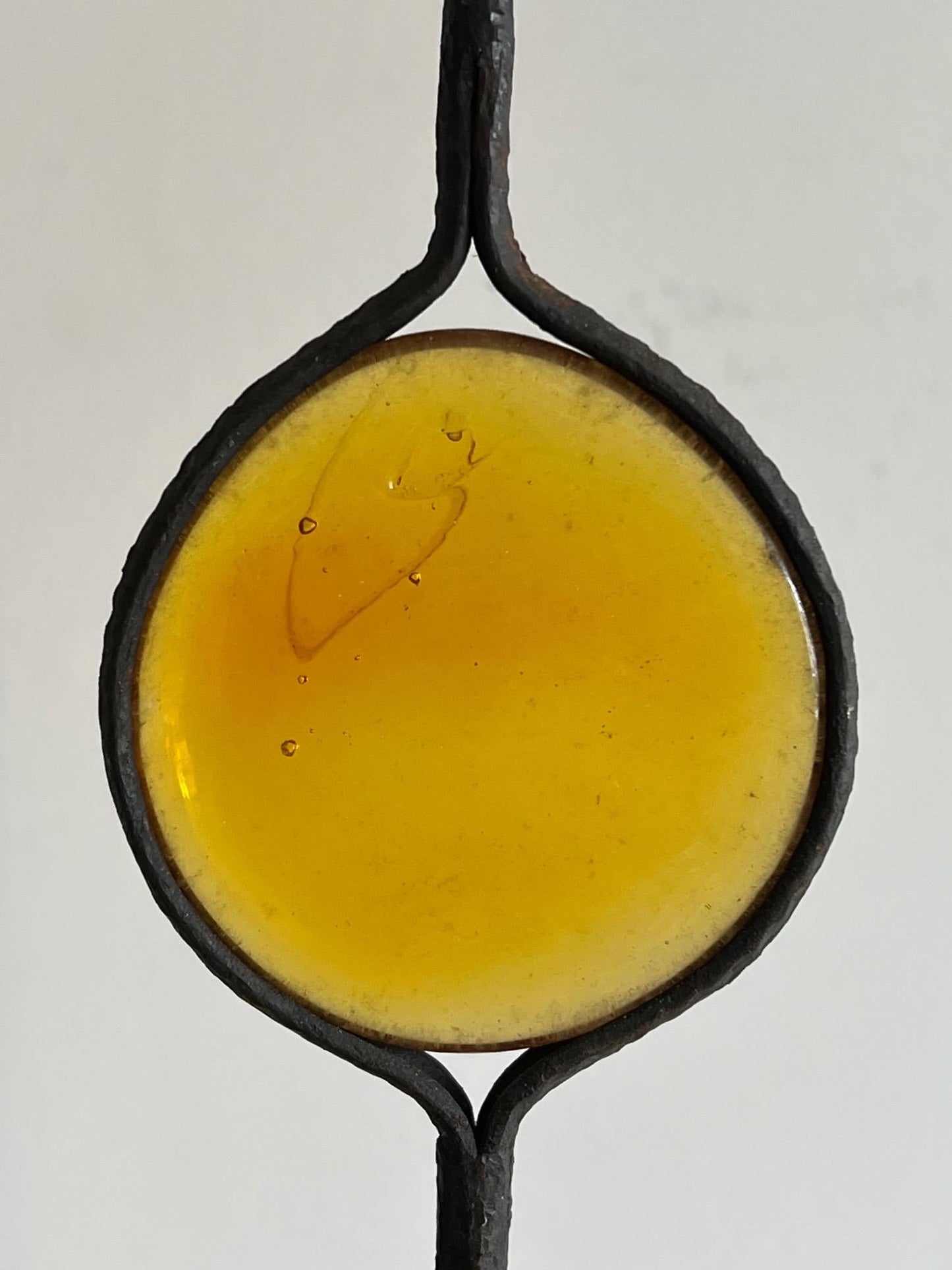 Frisman Vintage Modernist Candle Holders Kosta Boda Amber Glass