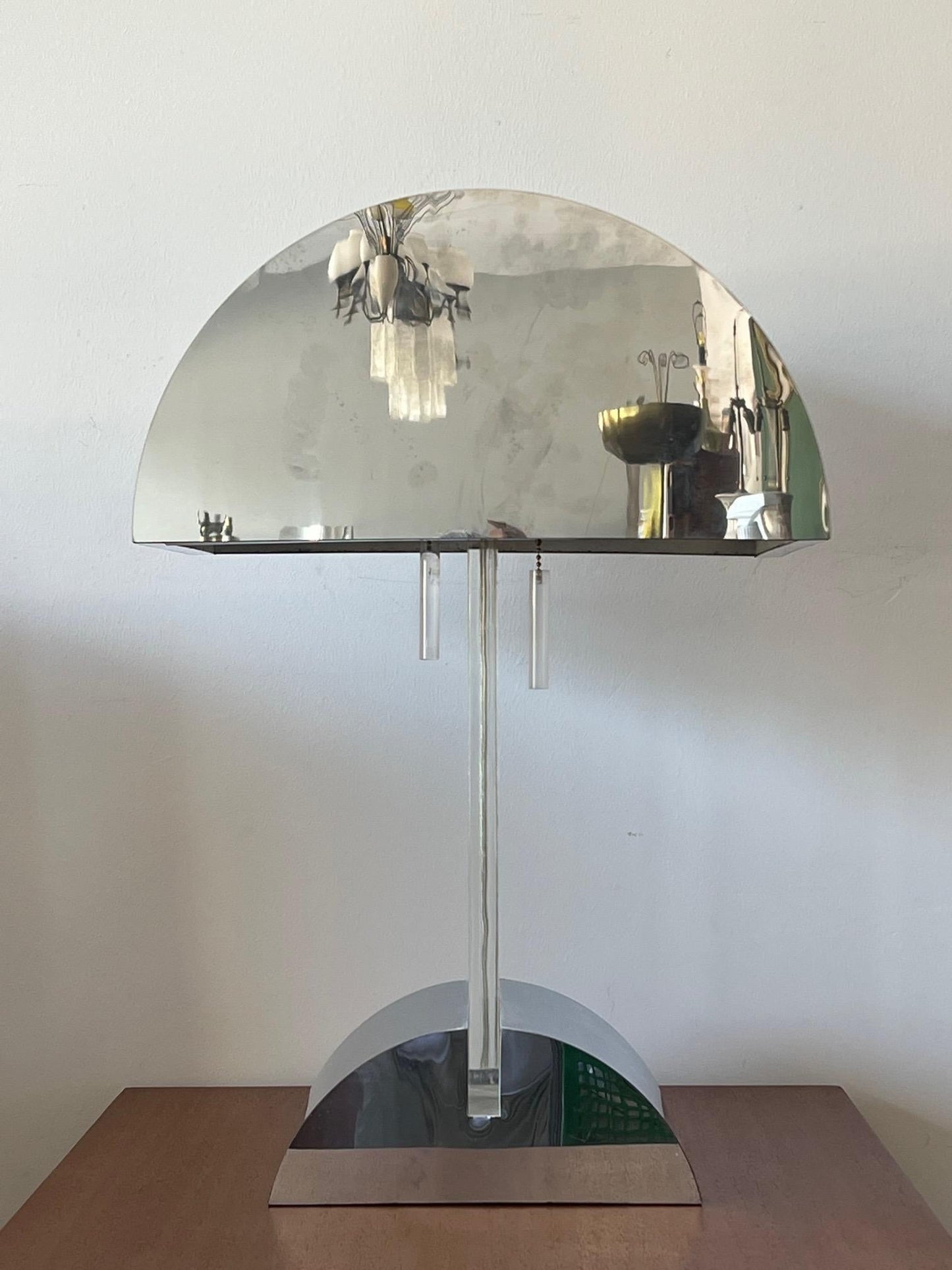 Frisman Vintage George Kovacs Lucite And Chrome Table Lamp ca' 1970's