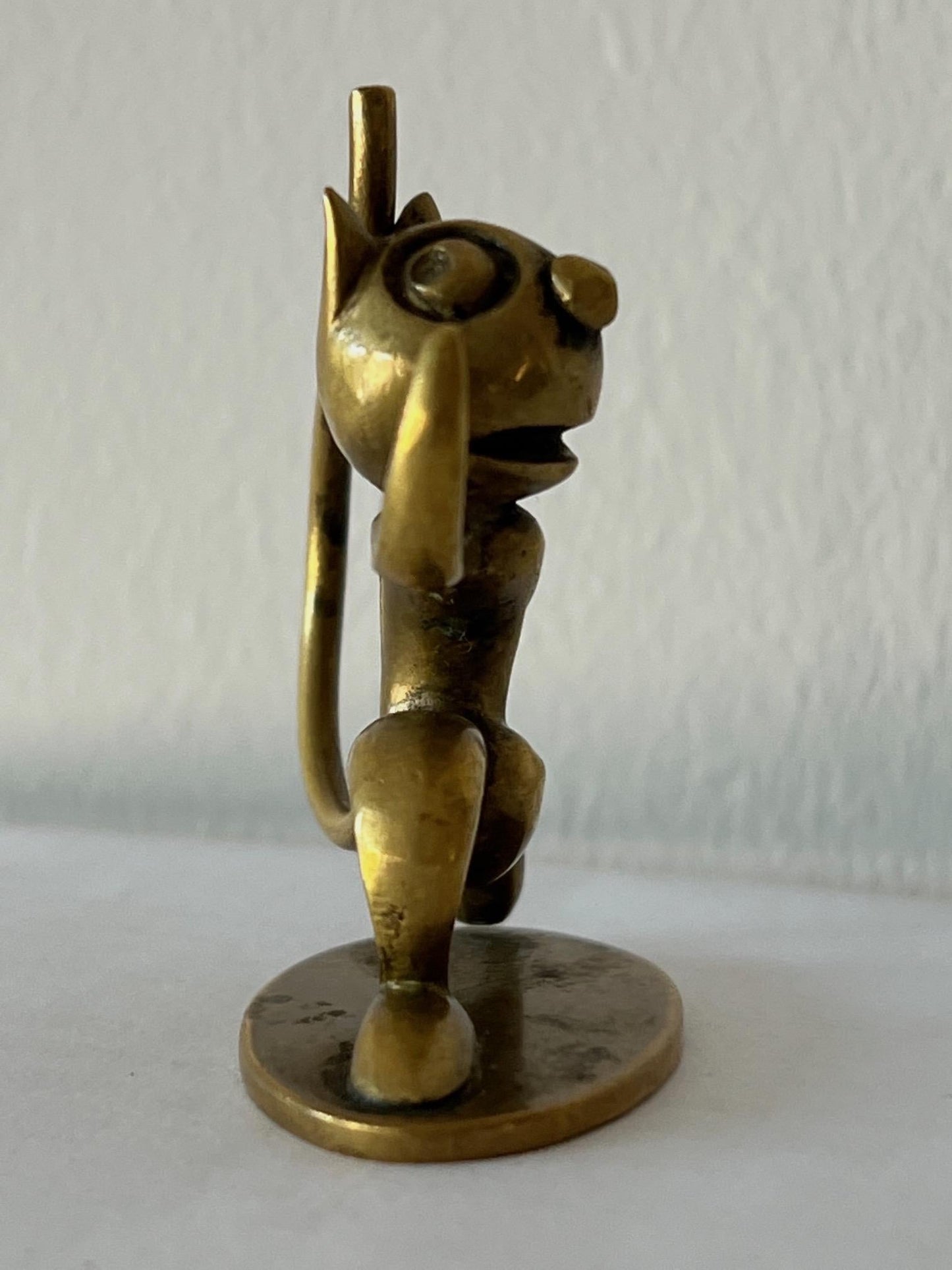 Frisman Vintage WHW Hagenauer Art Deco Bronze Felix The Cat Austria Miniature Figurine
