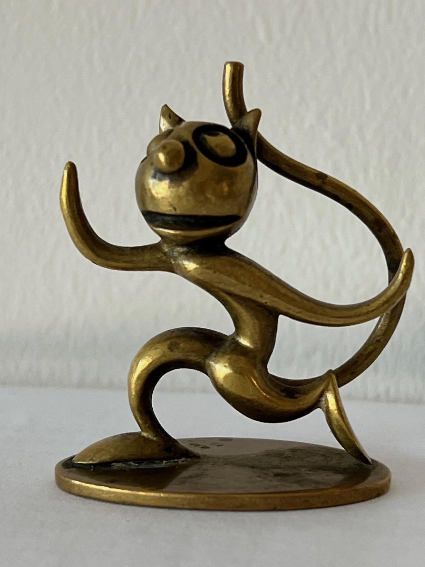 Frisman Vintage WHW Hagenauer Art Deco Bronze Felix The Cat Austria Miniature Figurine