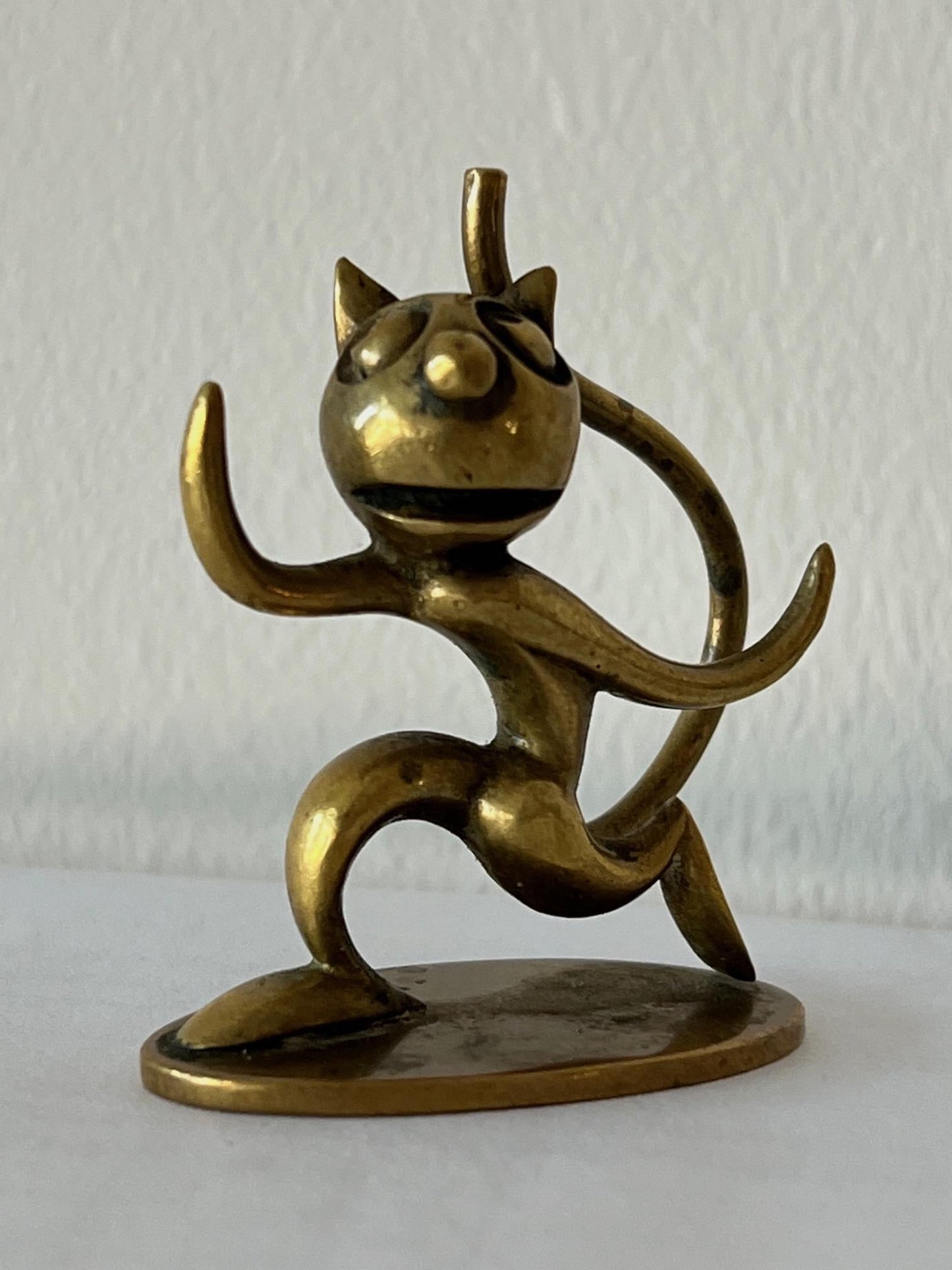 Frisman Vintage WHW Hagenauer Art Deco Bronze Felix The Cat Austria Miniature Figurine