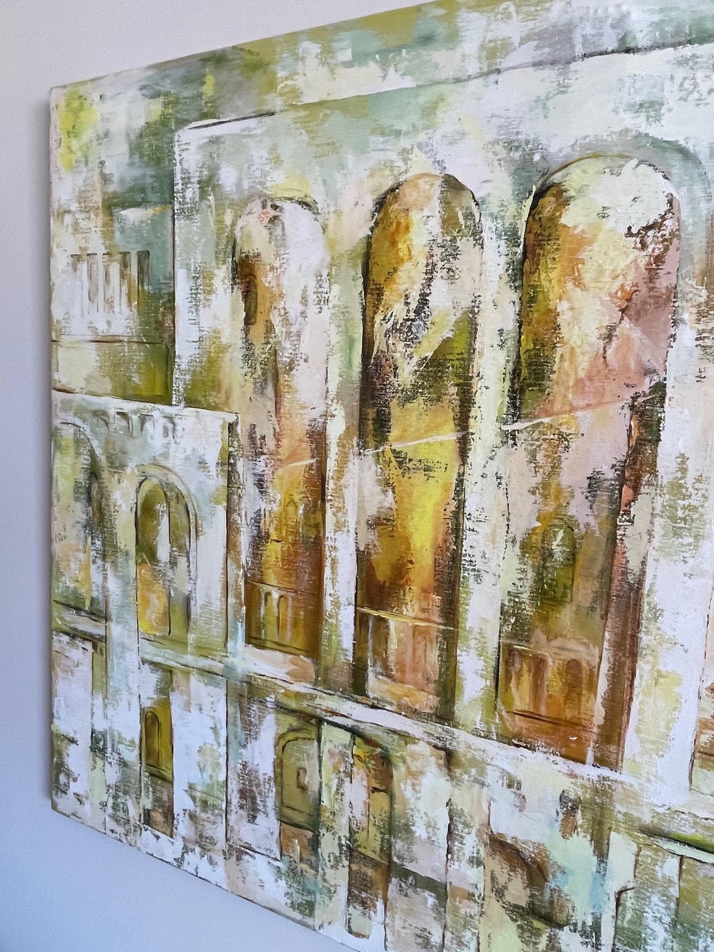 Frisman Vintage Large Oil Painting by Harriet Rosendale