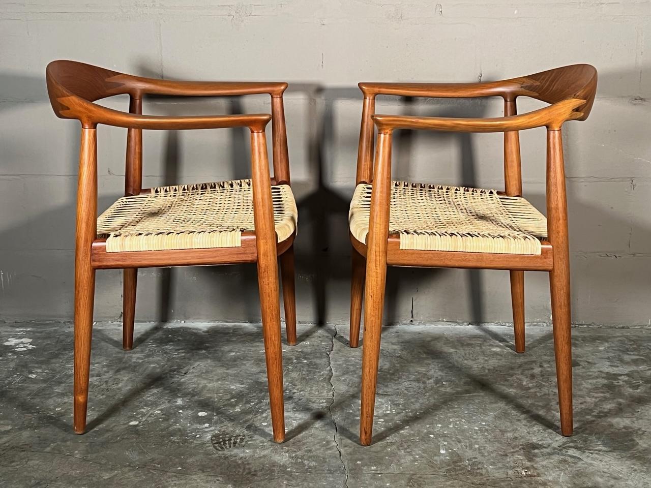 Frisman Vintage Set of Six Classic Chairs by Hans Wegner Johannes Hansen, Denmark