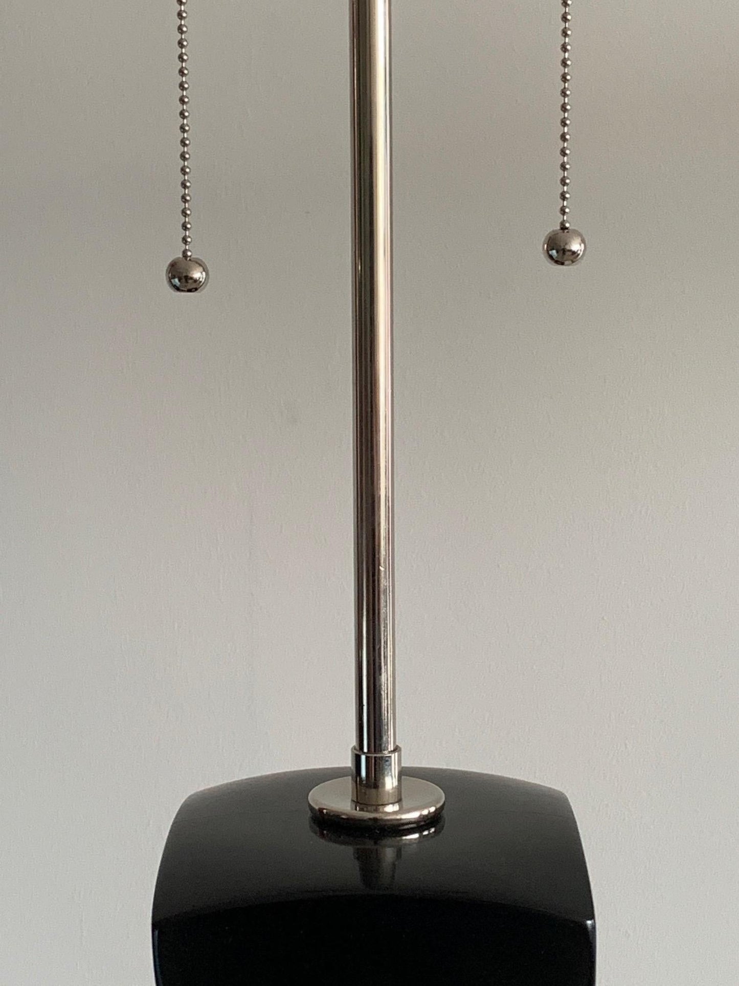 Frisman Vintage Pair of Table Lamps by Heifetz in Black Lacquer