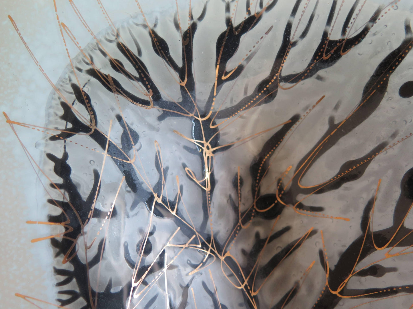 Frisman Vintage Surrealist Glass Charger by Higgins