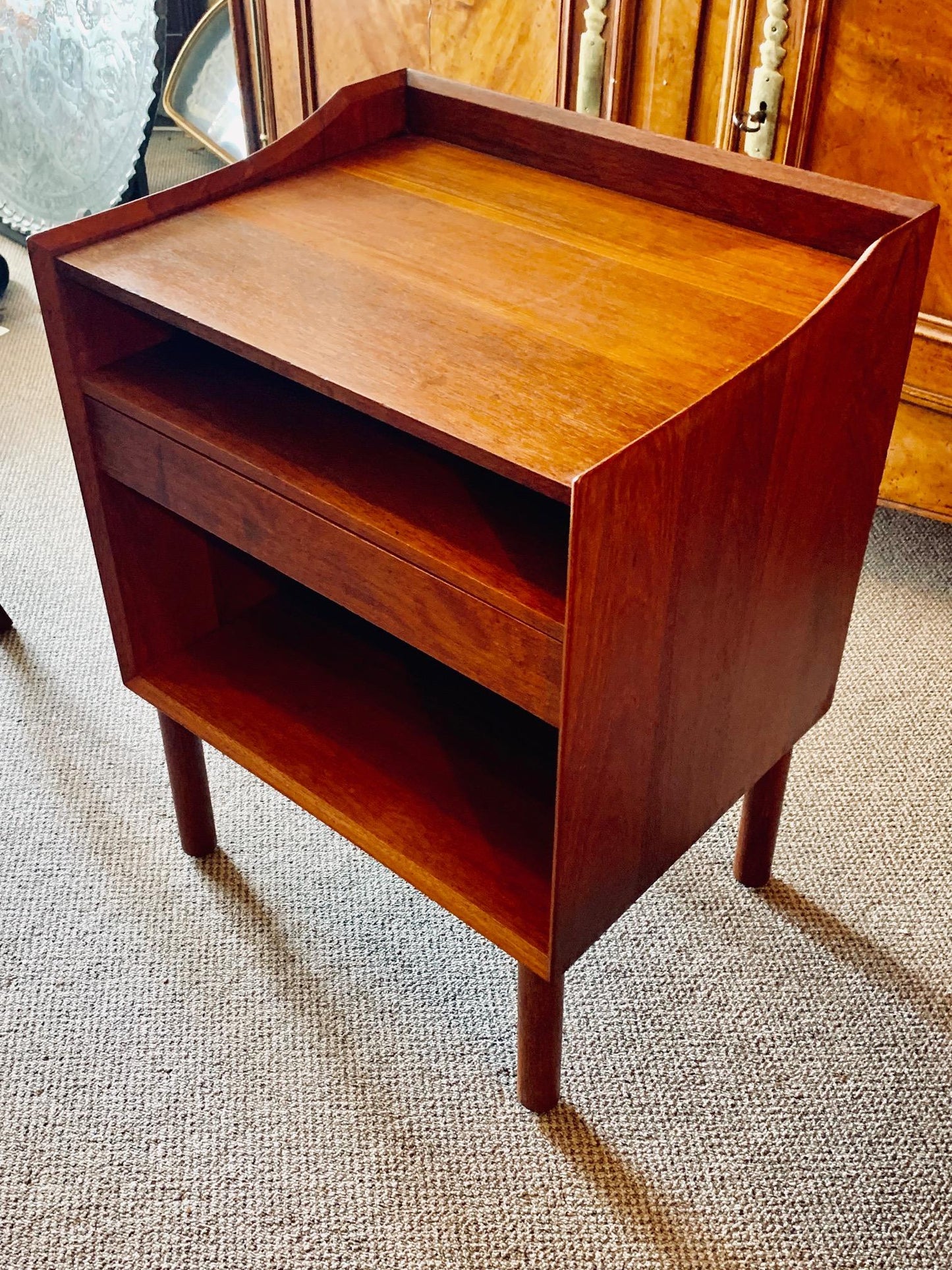 Frisman Vintage Teak Nightstand by Peter Hvidt and Olga Mølgaard for Søborg Møbelfabrik