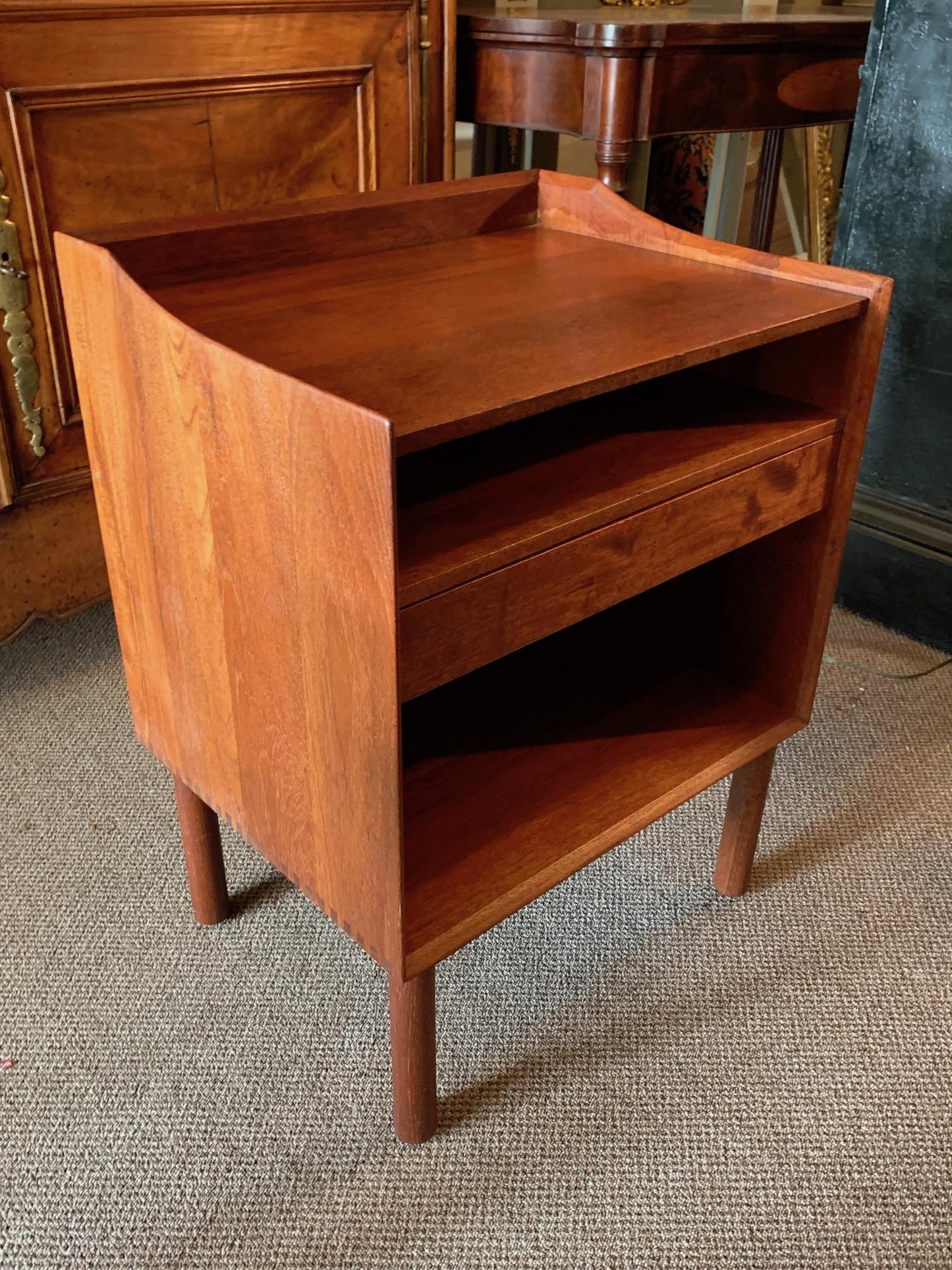 Frisman Vintage Teak Nightstand by Peter Hvidt and Olga Mølgaard for Søborg Møbelfabrik