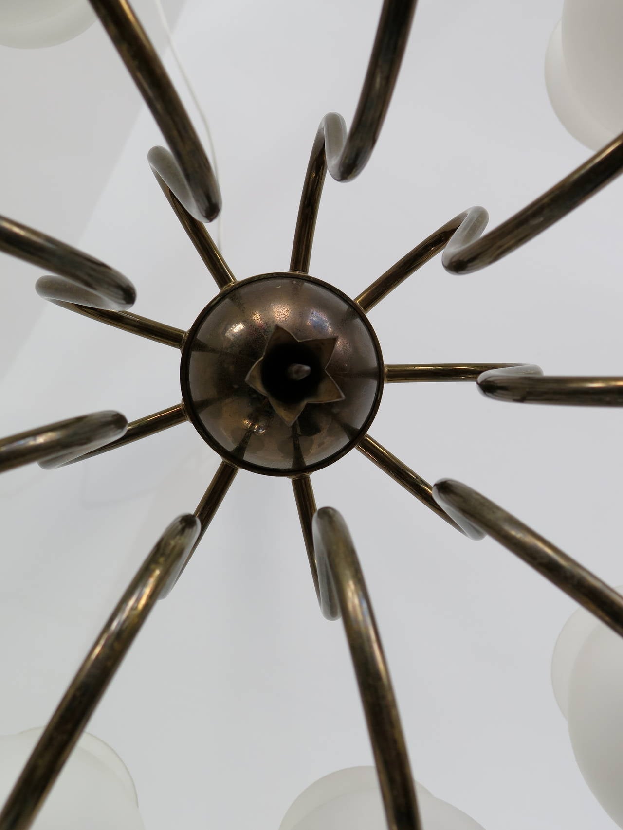Frisman Vintage Elegant Chandelier by Angelo Lelii for Arredoluce, Italy, circa 1956