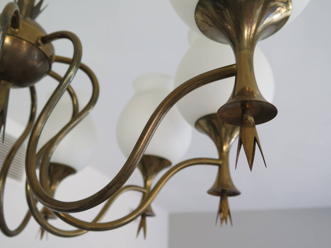 Frisman Vintage Elegant Chandelier by Angelo Lelii for Arredoluce, Italy, circa 1956