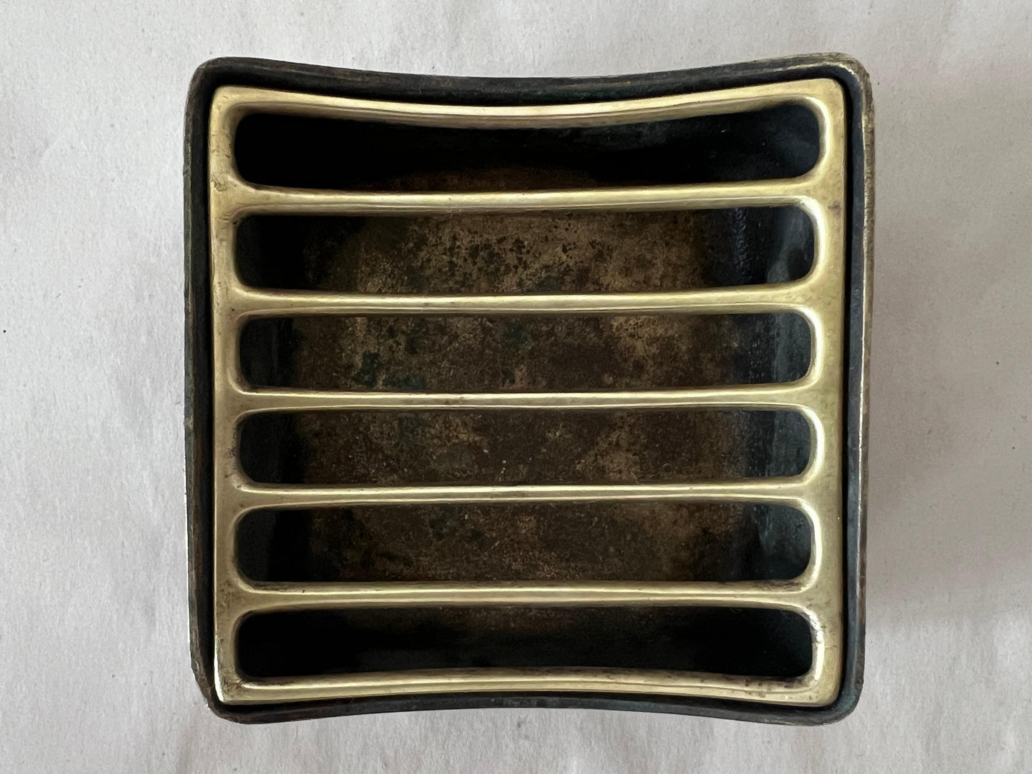 Frisman Vintage Sculptural Werkstätte Hagenauer Modernist Brass Ashtray, Austria, 1950s