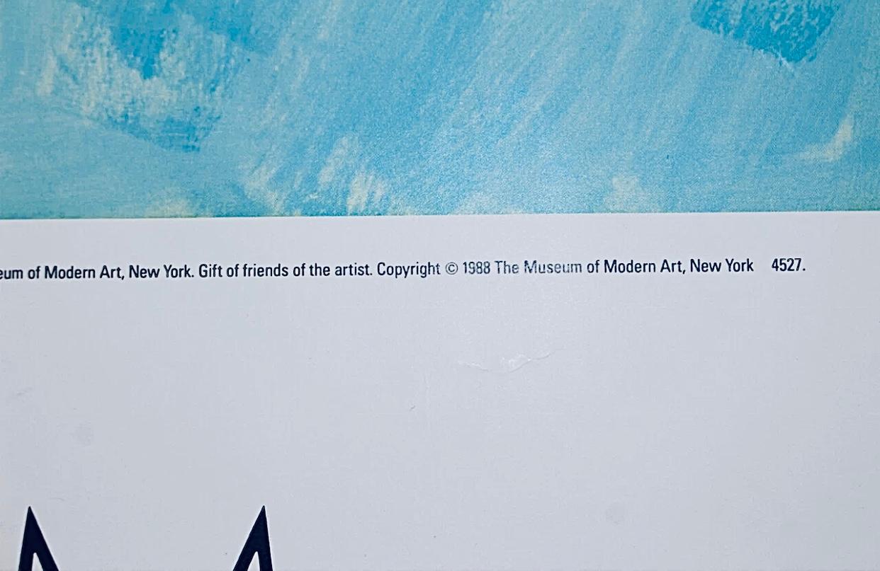 Frisman Vintage Rare Milton Avery MoMA Exhibition Poster Sea Grasses & Blue Sea 1958