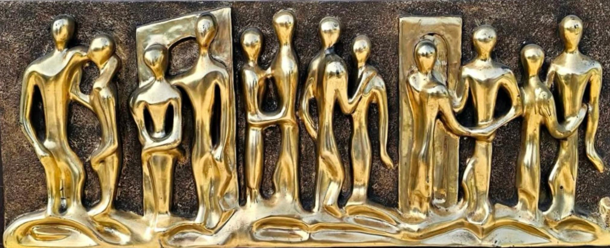 Frisman Vintage “Lovers” Huge Brutalist Fiberglass Wall Sculpture Espada for Finesse Originals