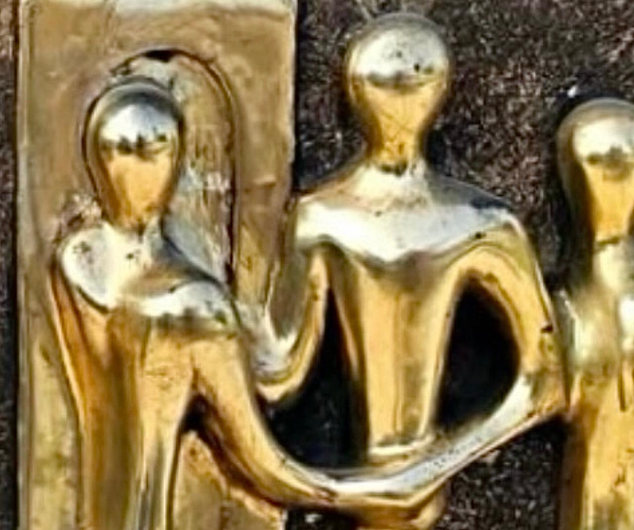 Frisman Vintage “Lovers” Huge Brutalist Fiberglass Wall Sculpture Espada for Finesse Originals